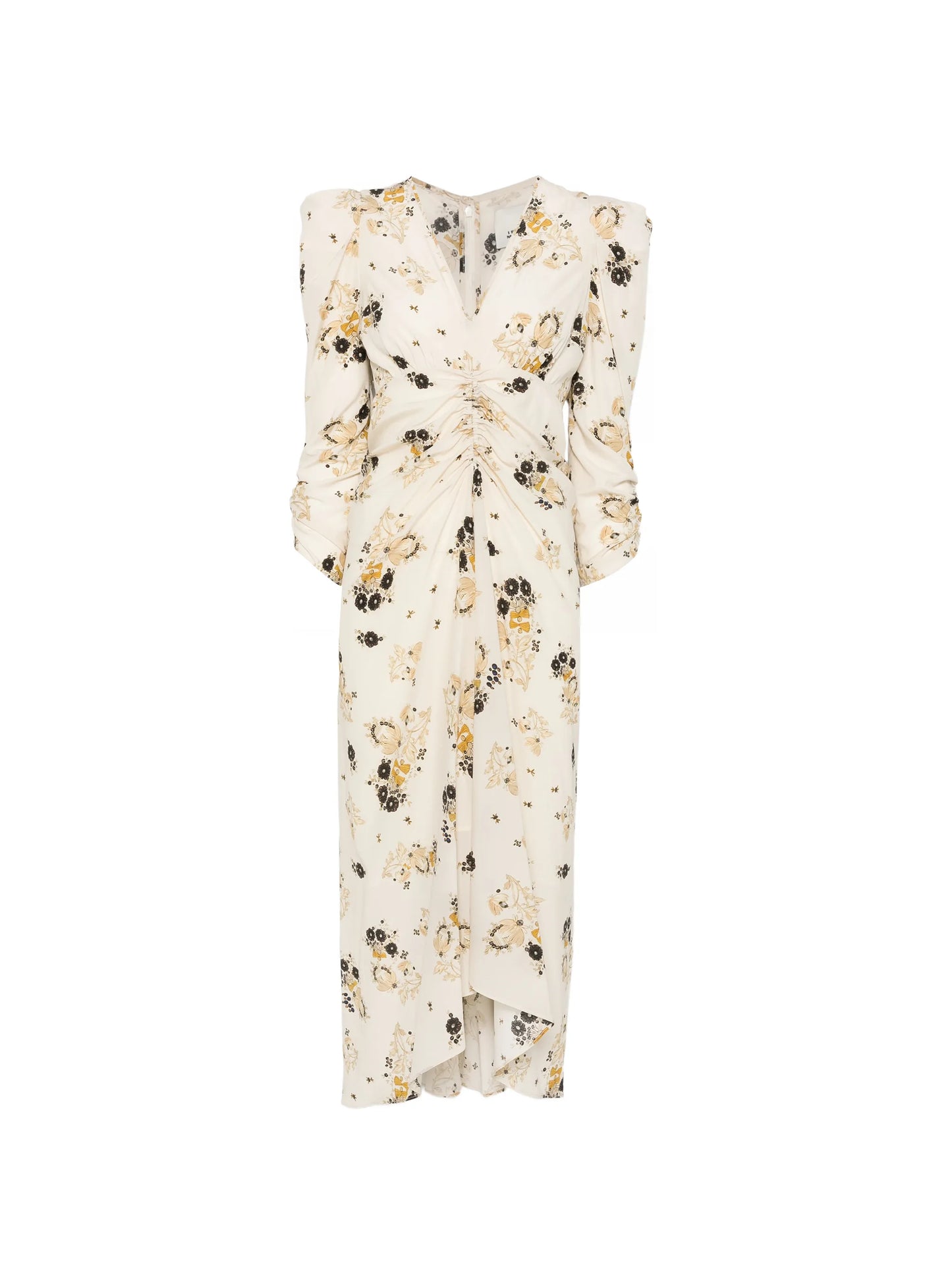 Albini floral-print ruched midi dress