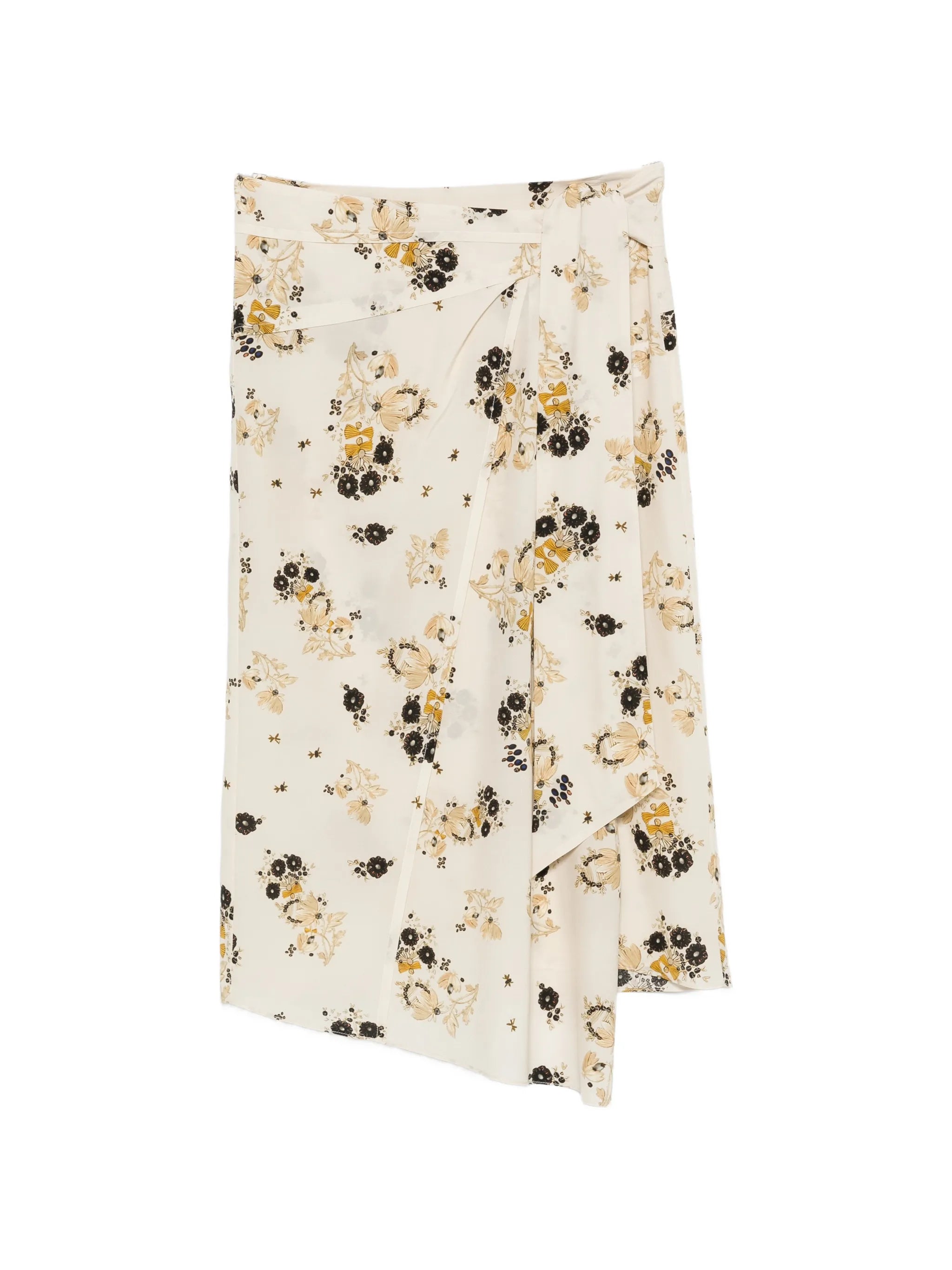 Faniry floral-print asymmetric skirt