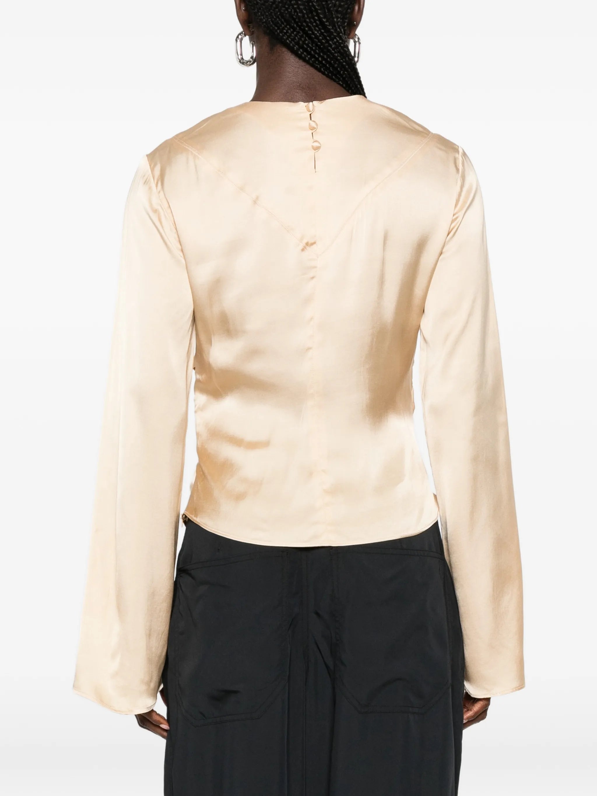 Neame crossover-detail blouse