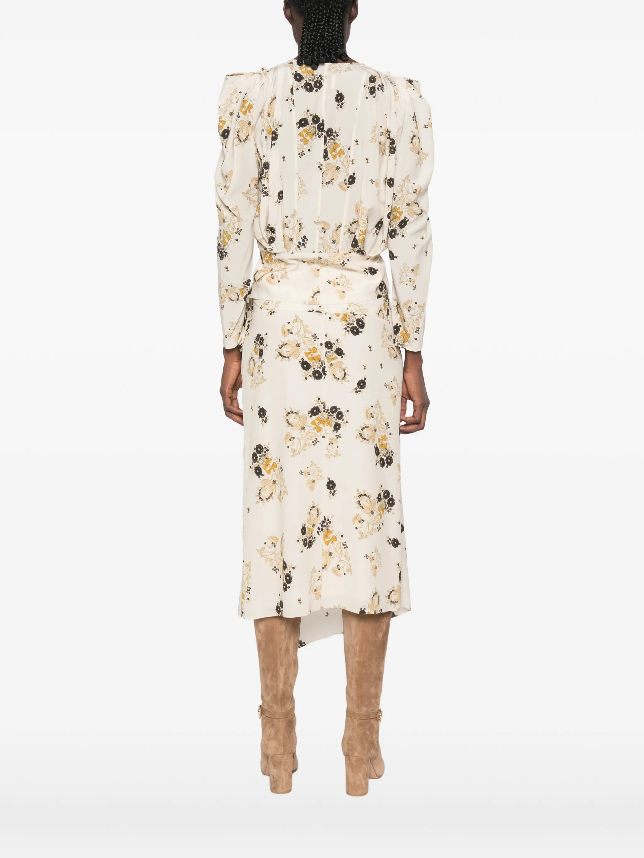 Zarga floral-print puffed-sleeve blouse
