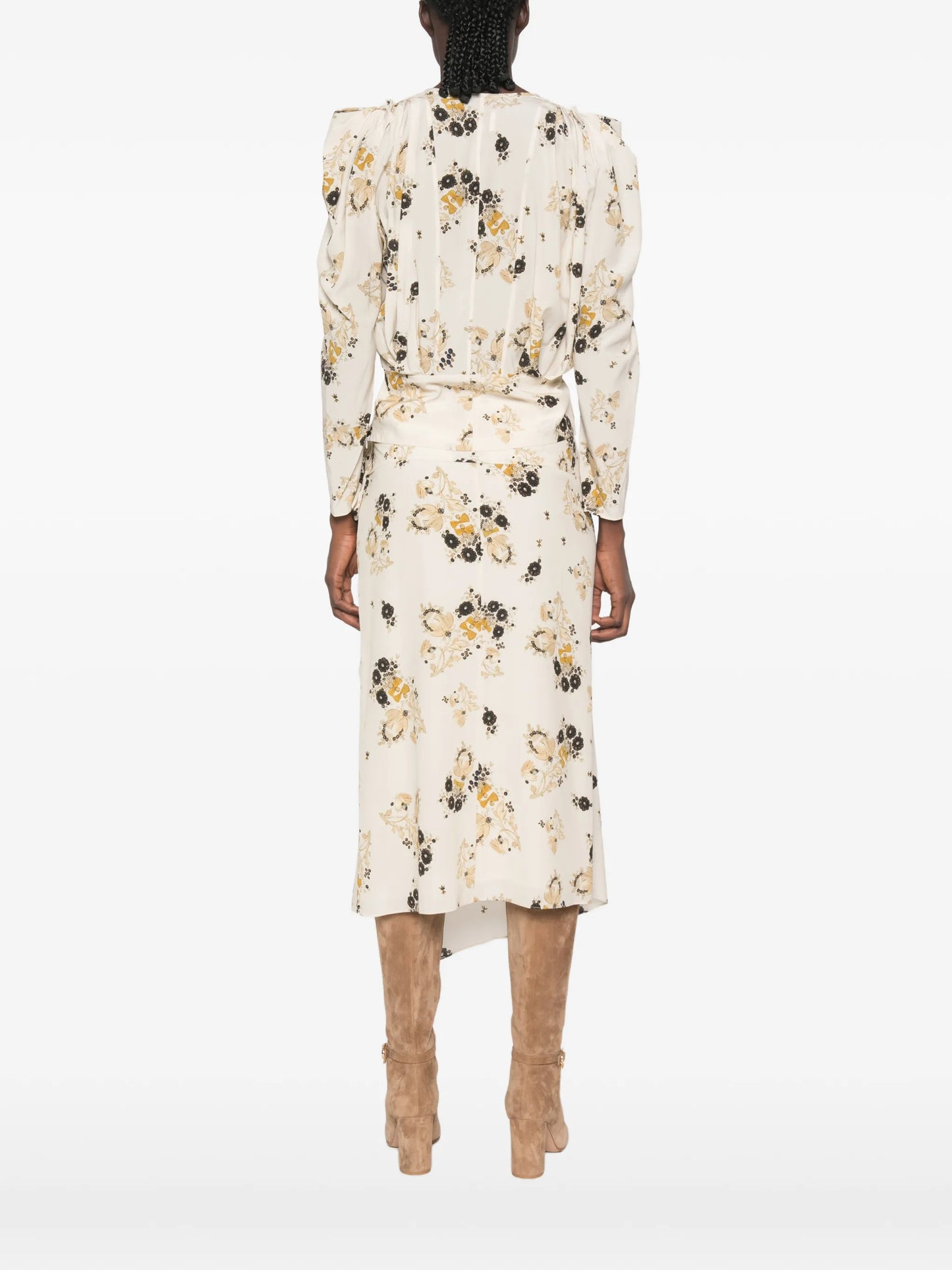 Zarga floral-print puffed-sleeve blouse