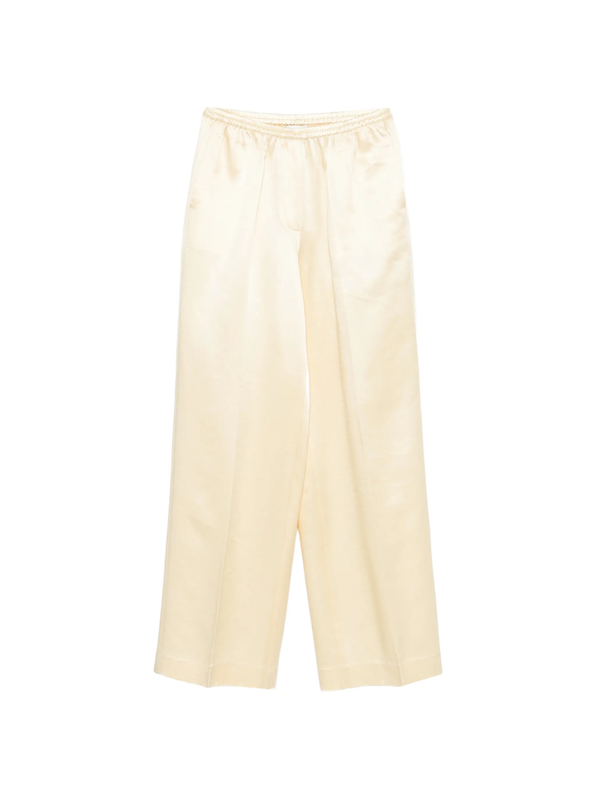 wide-leg silk-blend trousers