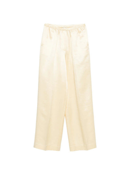 wide-leg silk-blend trousers