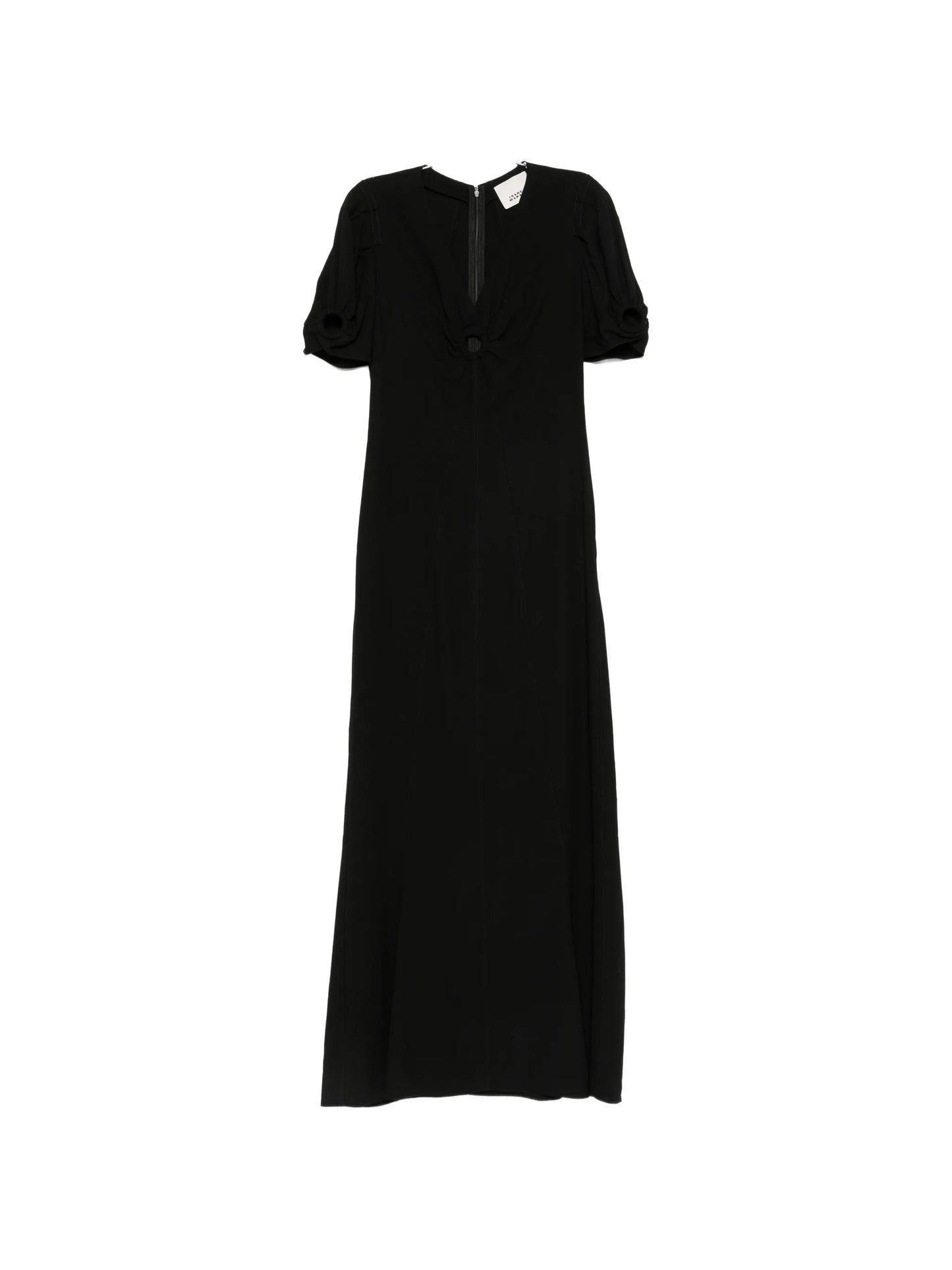 cut-out puff-sleeve dress