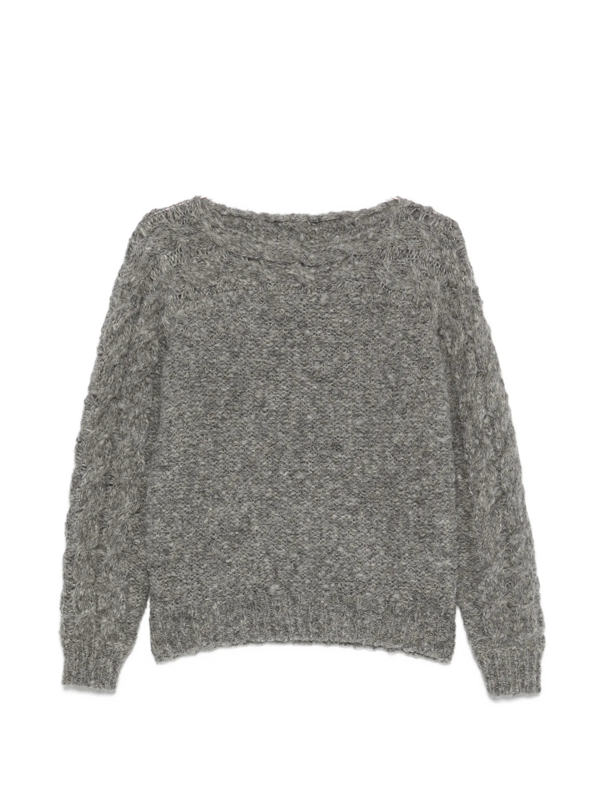 Ponara cable-knit boat-neck sweater