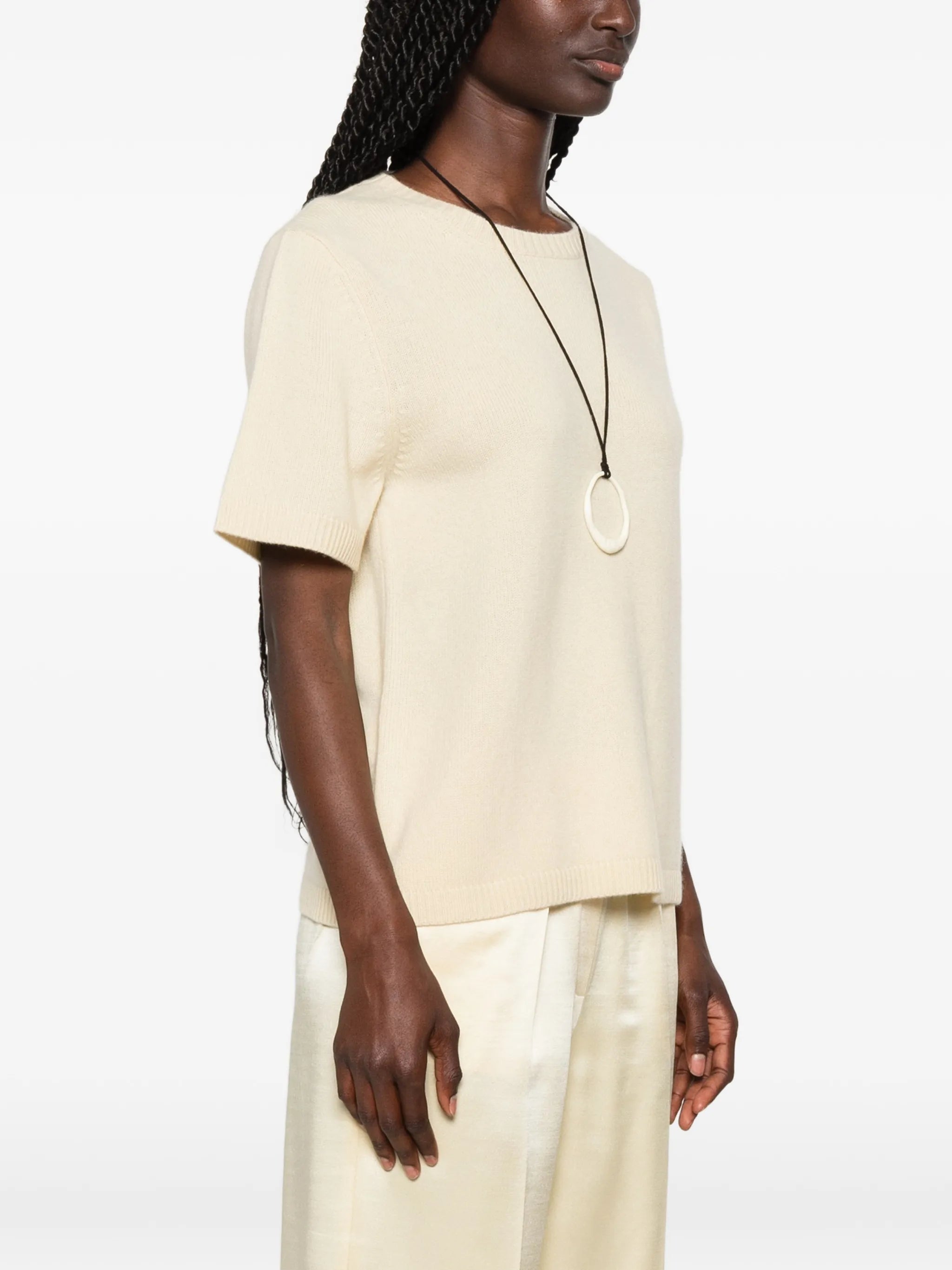 short-sleeve knitted T-shirt