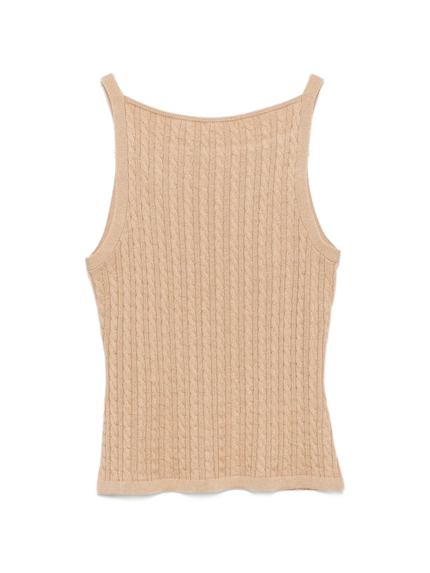cable-knit tank top