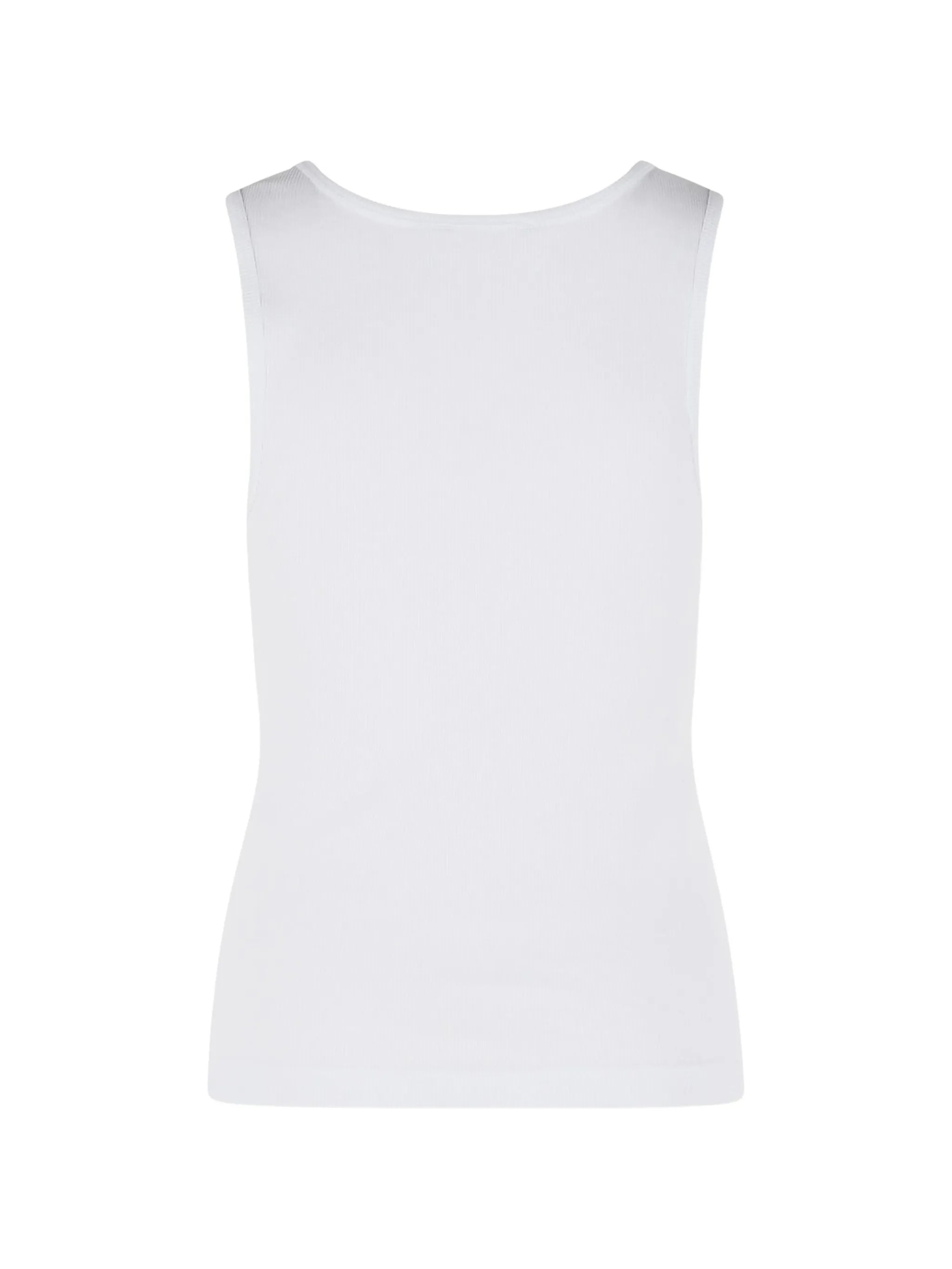 ribbed logo tank top