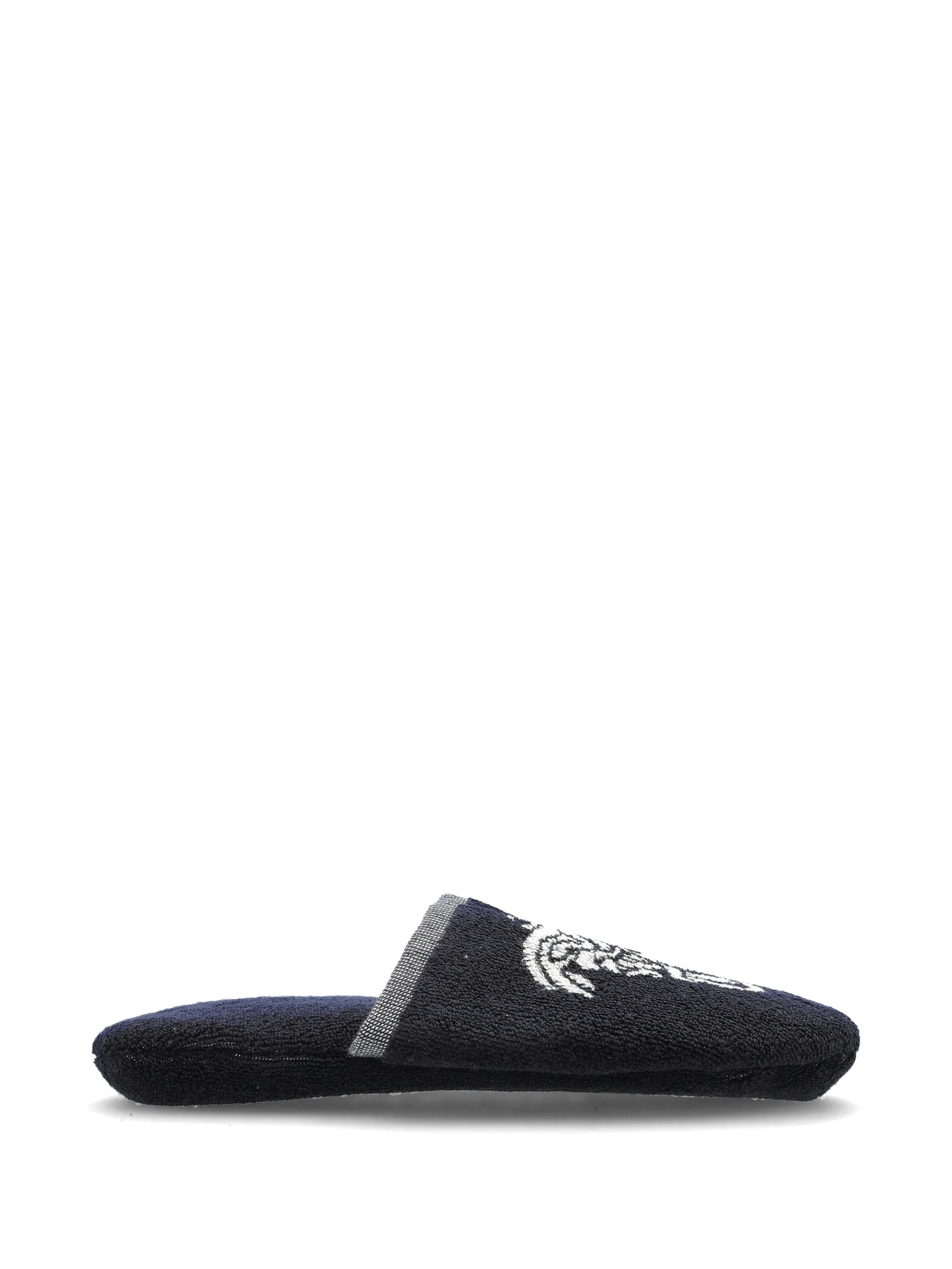 cotton-terry jacquard slippers