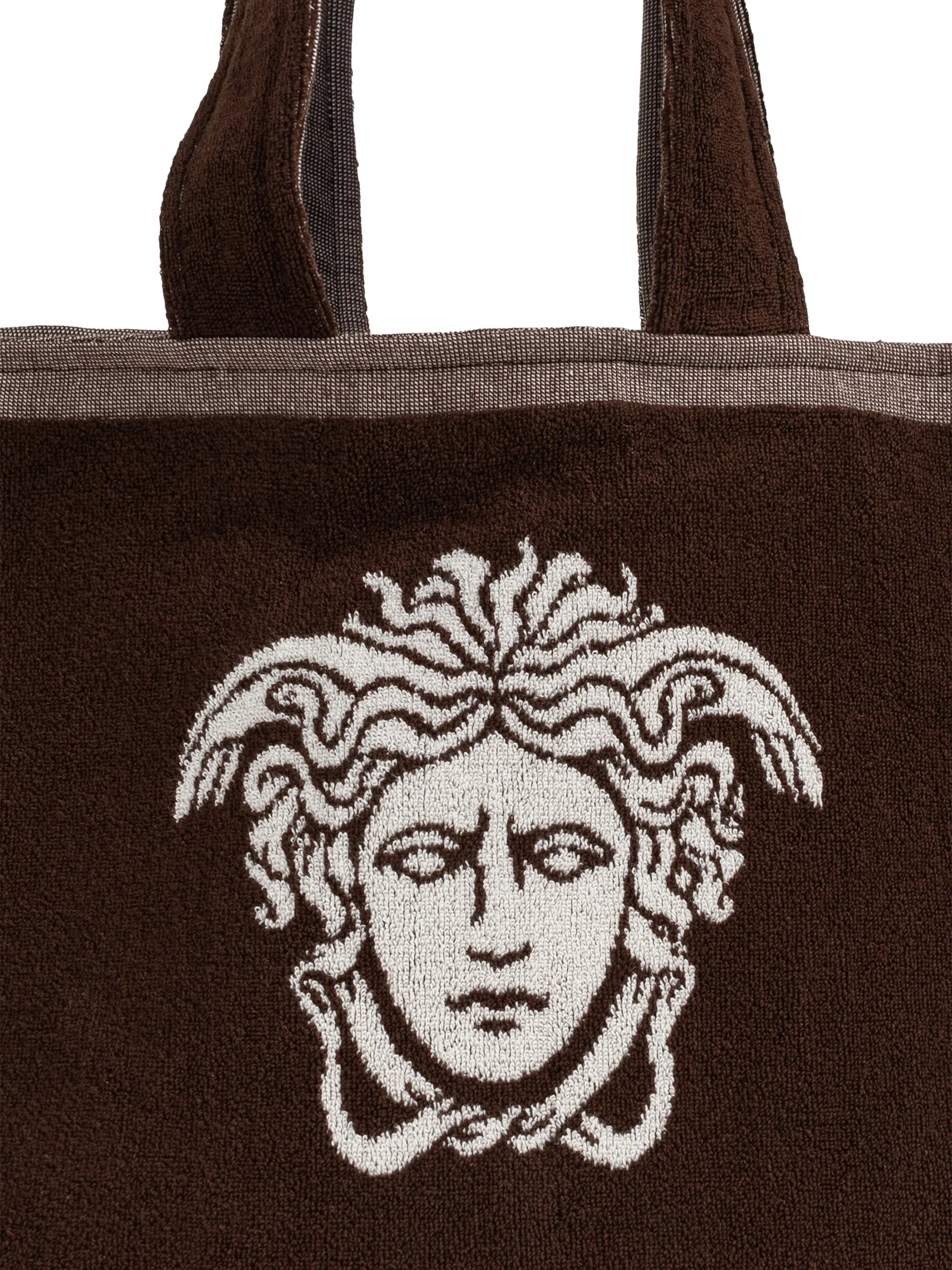 cotton-terry jacquard tote