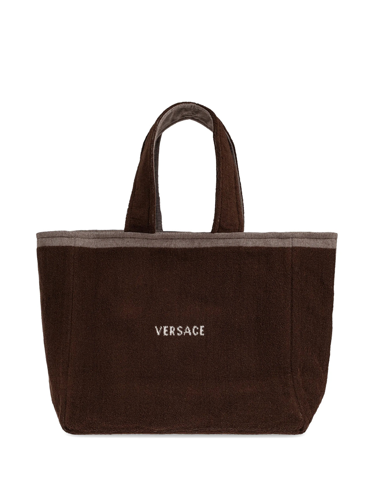 cotton-terry jacquard tote