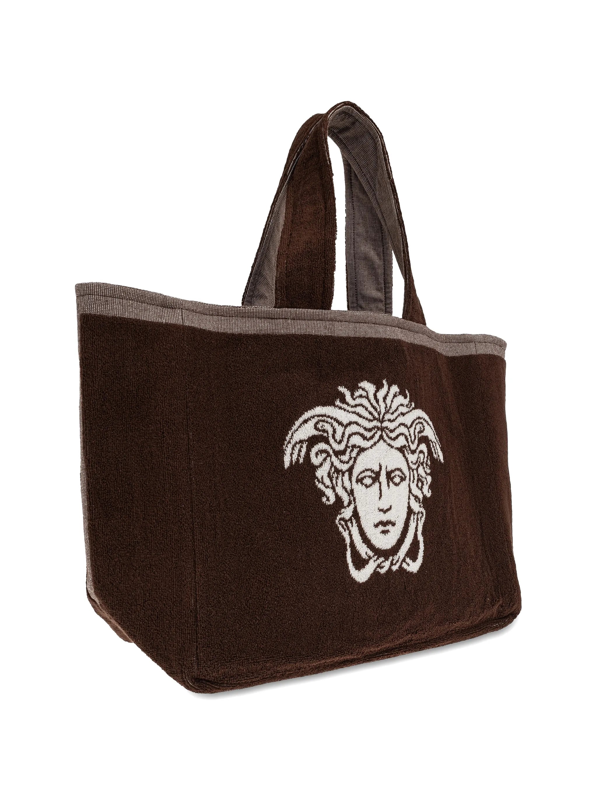 cotton-terry jacquard tote