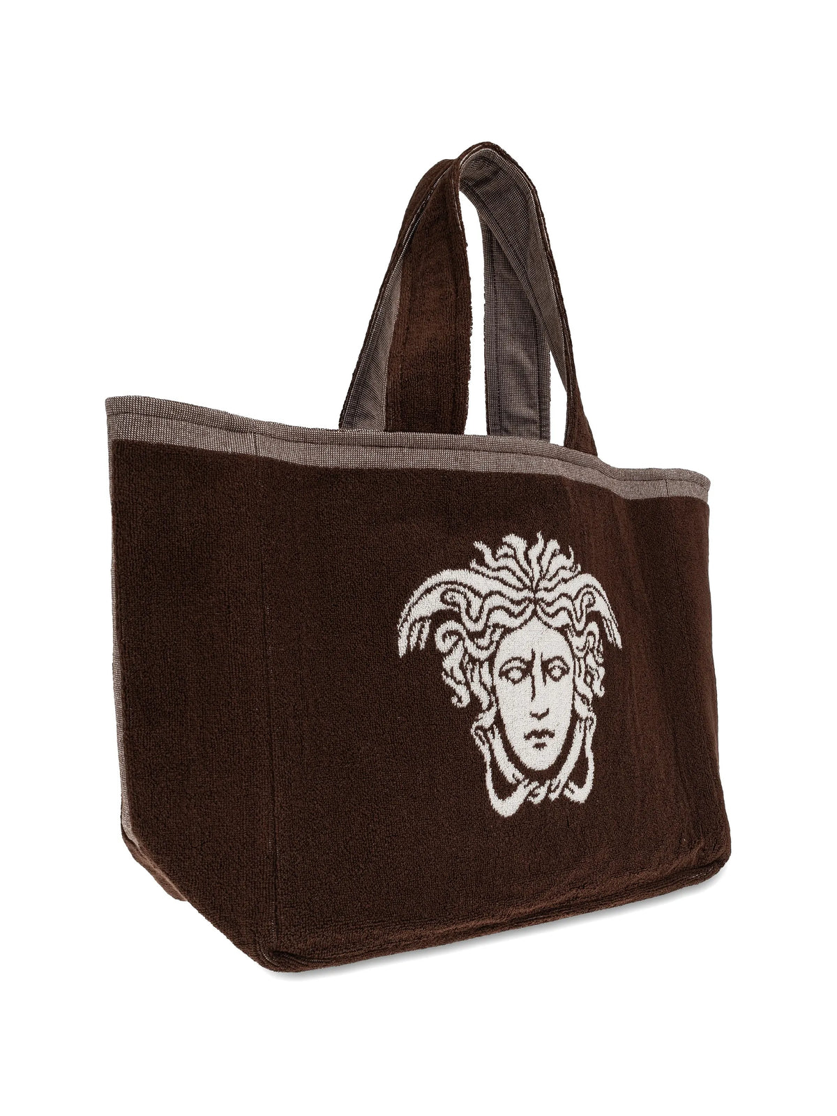 cotton-terry jacquard tote