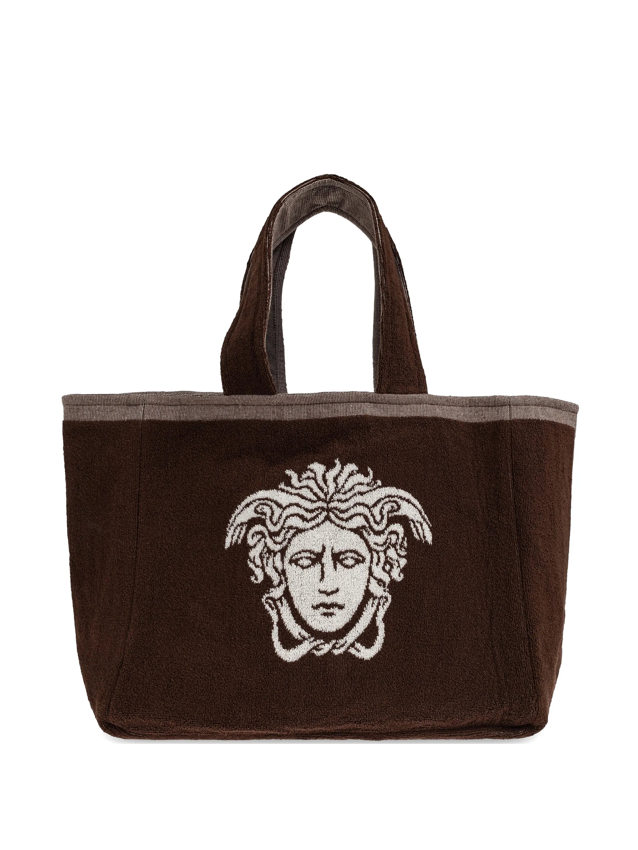 cotton-terry jacquard tote