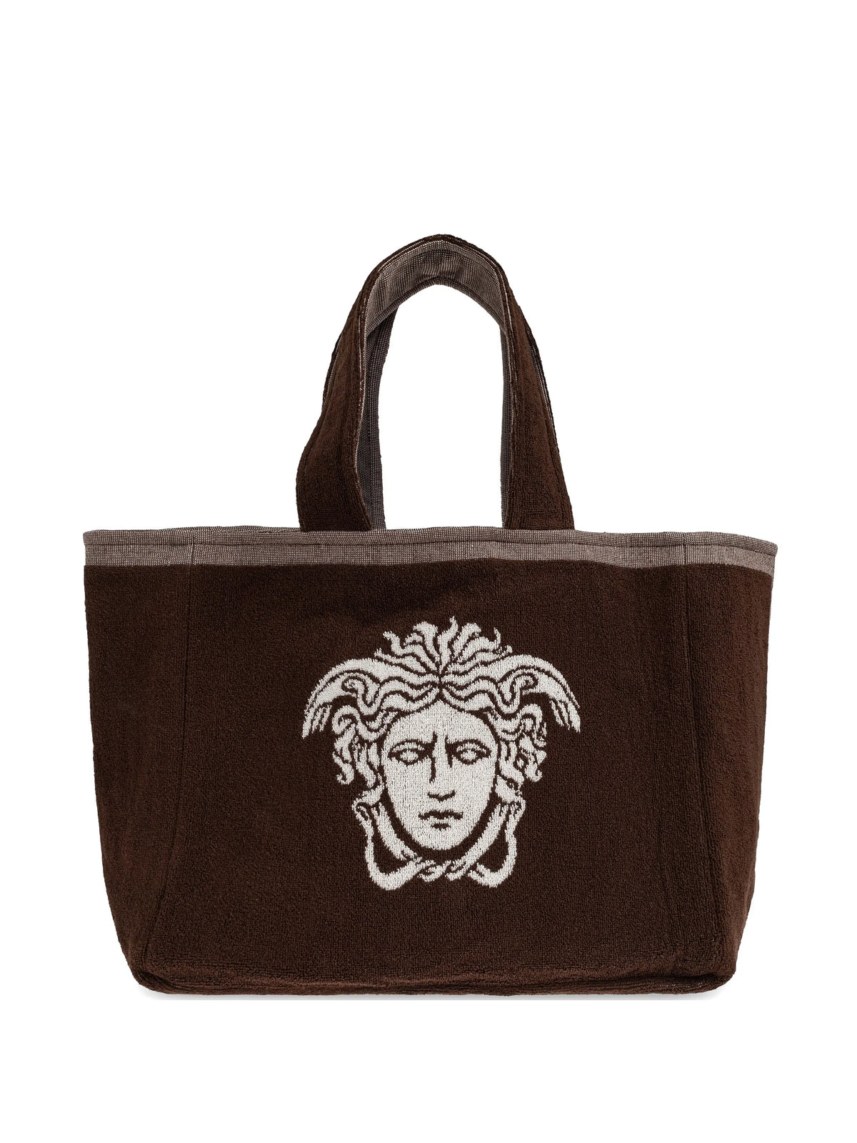 cotton-terry jacquard tote
