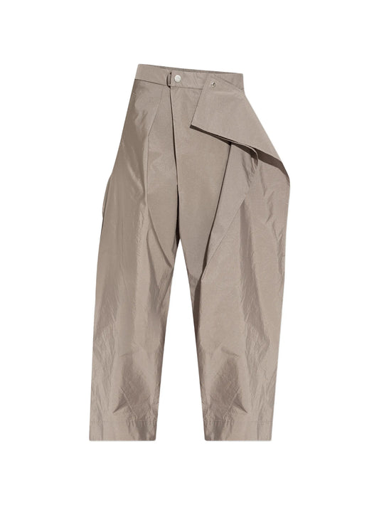 folded-detail trousers