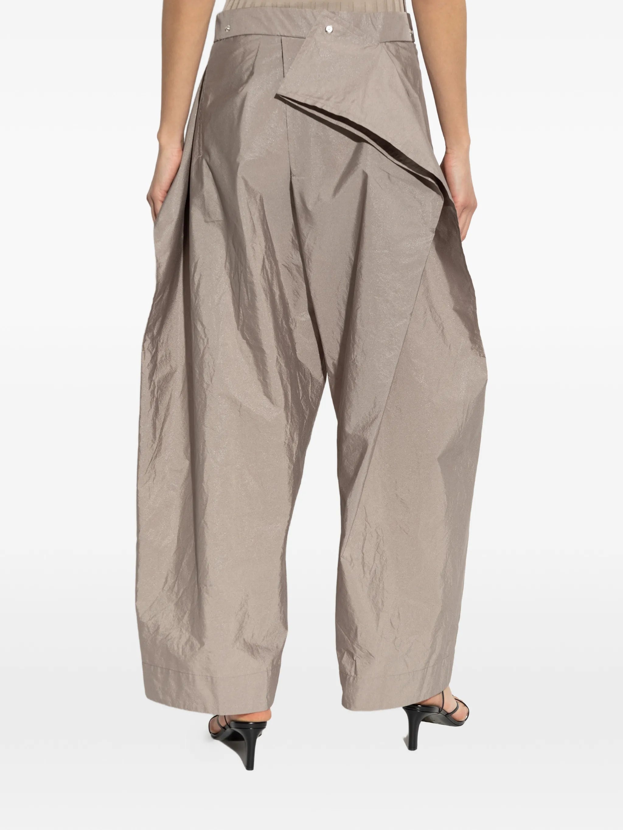 folded-detail trousers