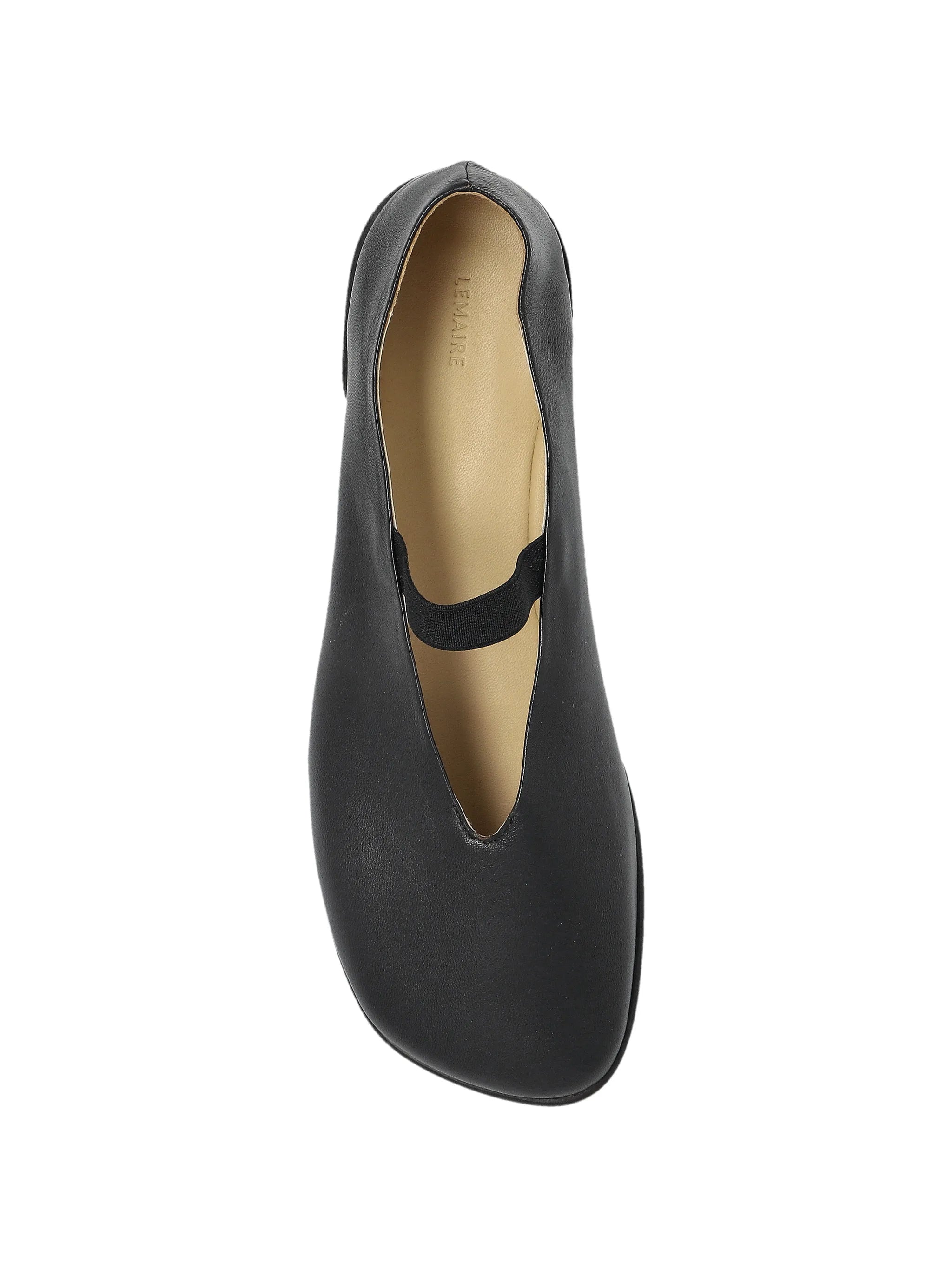 Glove ballerina in leather