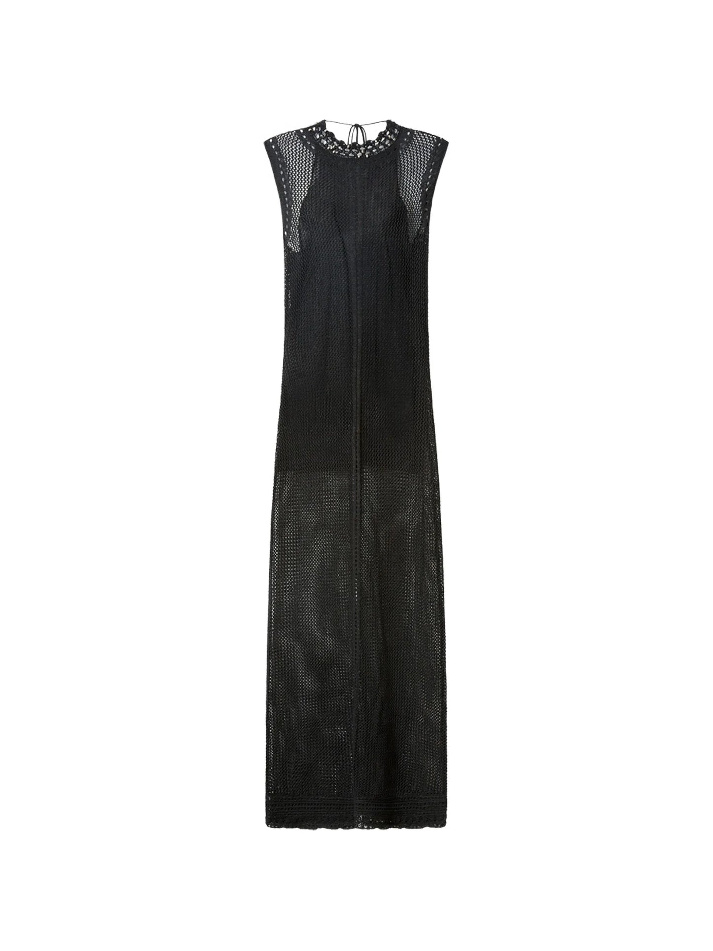 Metaya crochet beaded midi dress