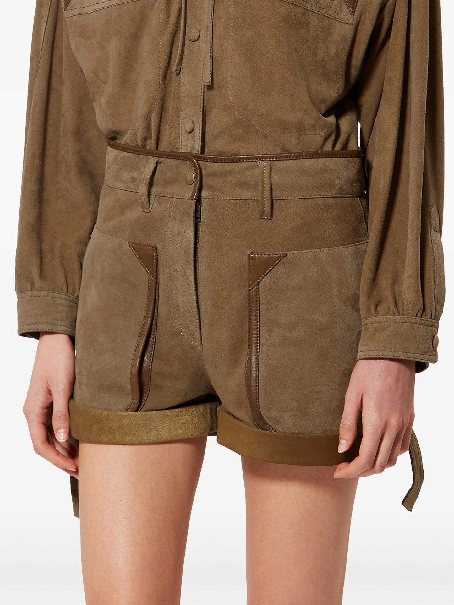 Marline suede shorts