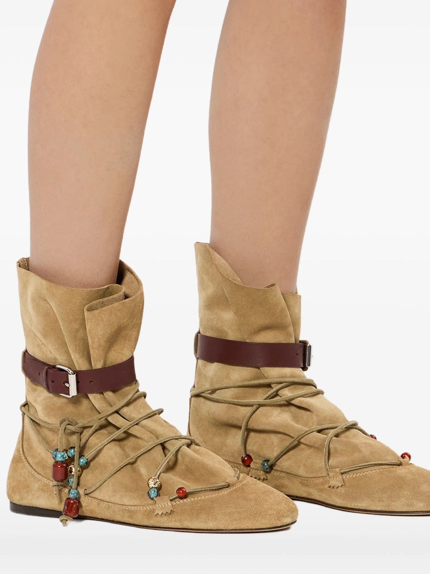 Letiz draped suede boots
