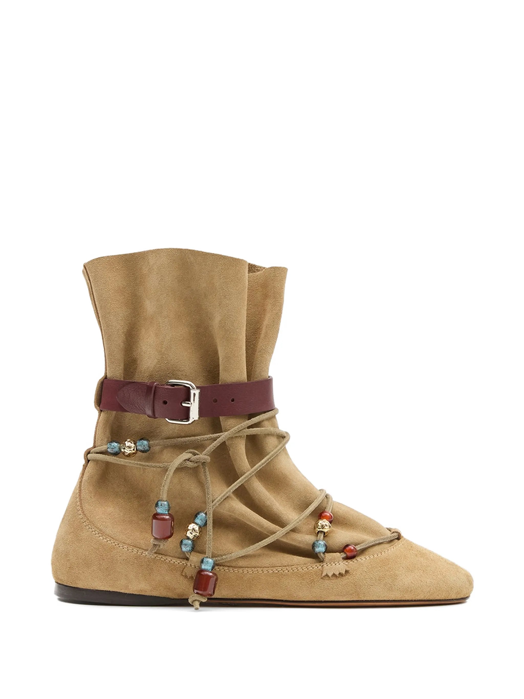 Letiz draped suede boots