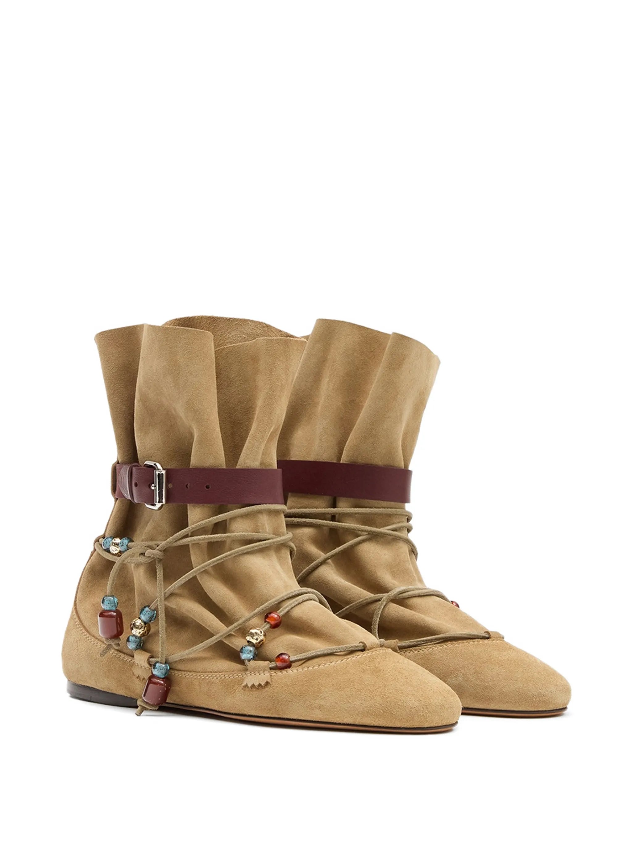 Letiz draped suede boots