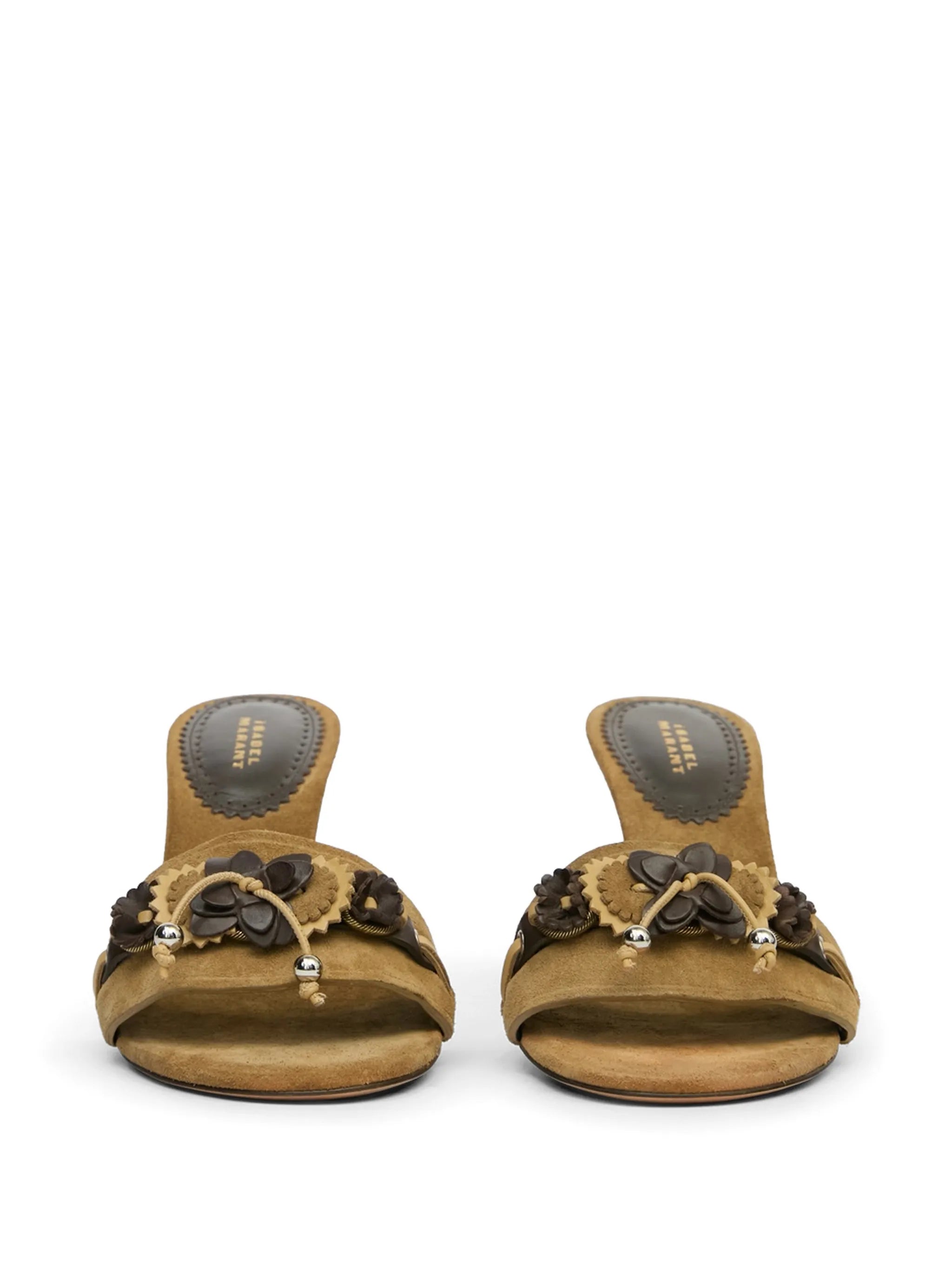 Anee decorated-strap suede mules