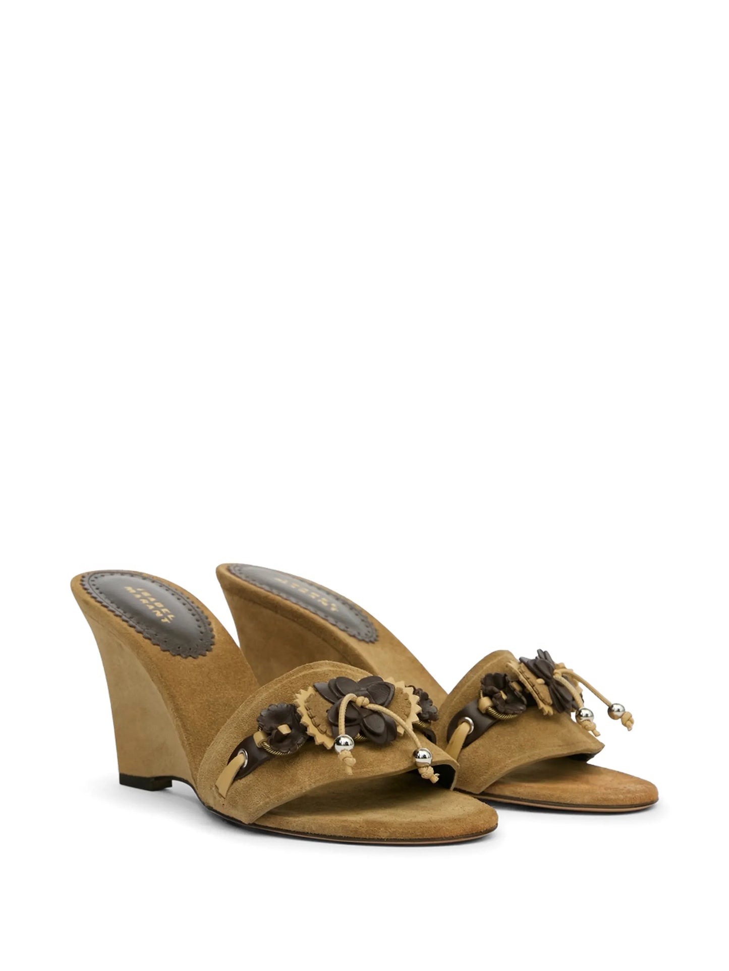 Anee decorated-strap suede mules
