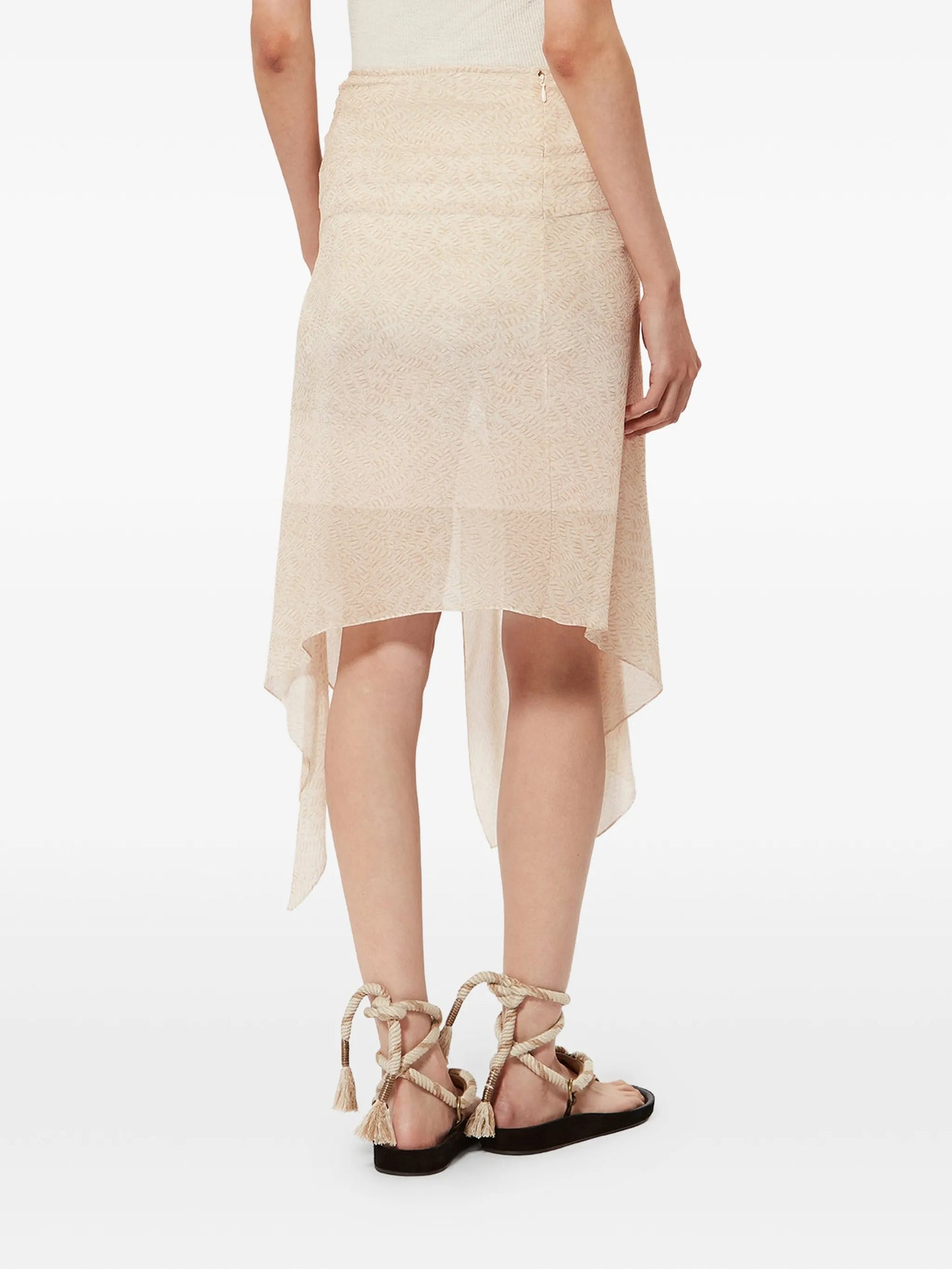 Taylora ruffle asymmetric skirt