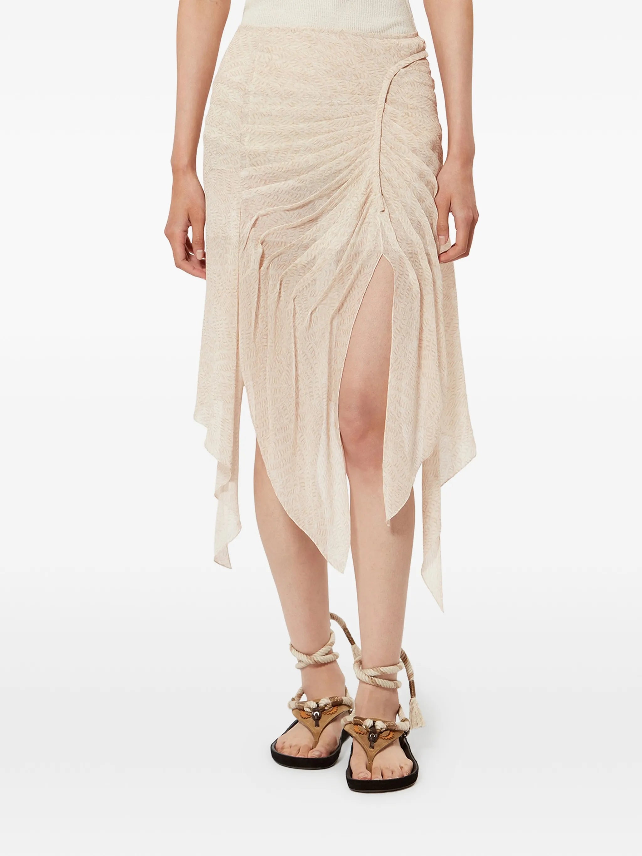 Taylora ruffle asymmetric skirt