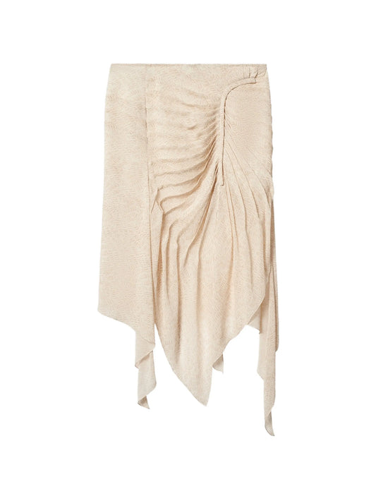 Taylora ruffle asymmetric skirt