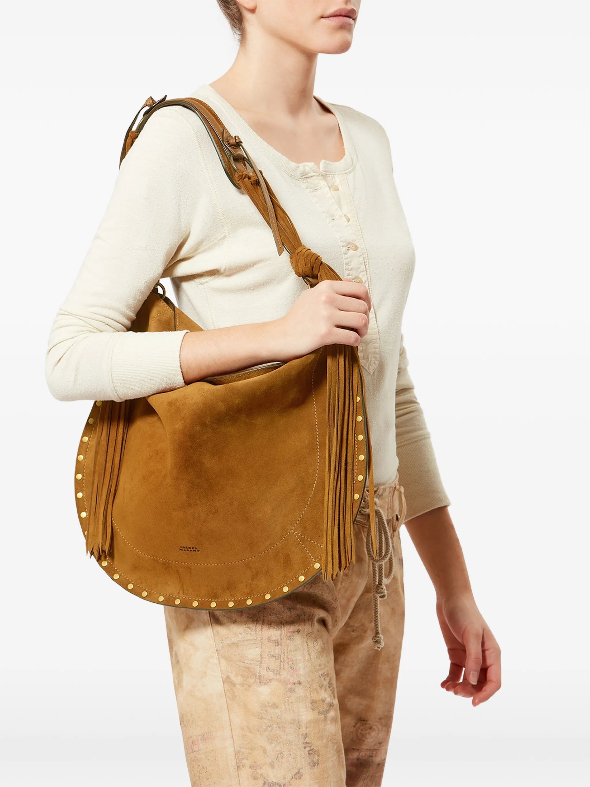 Oskan Hobo fringe-detail shoulder bag