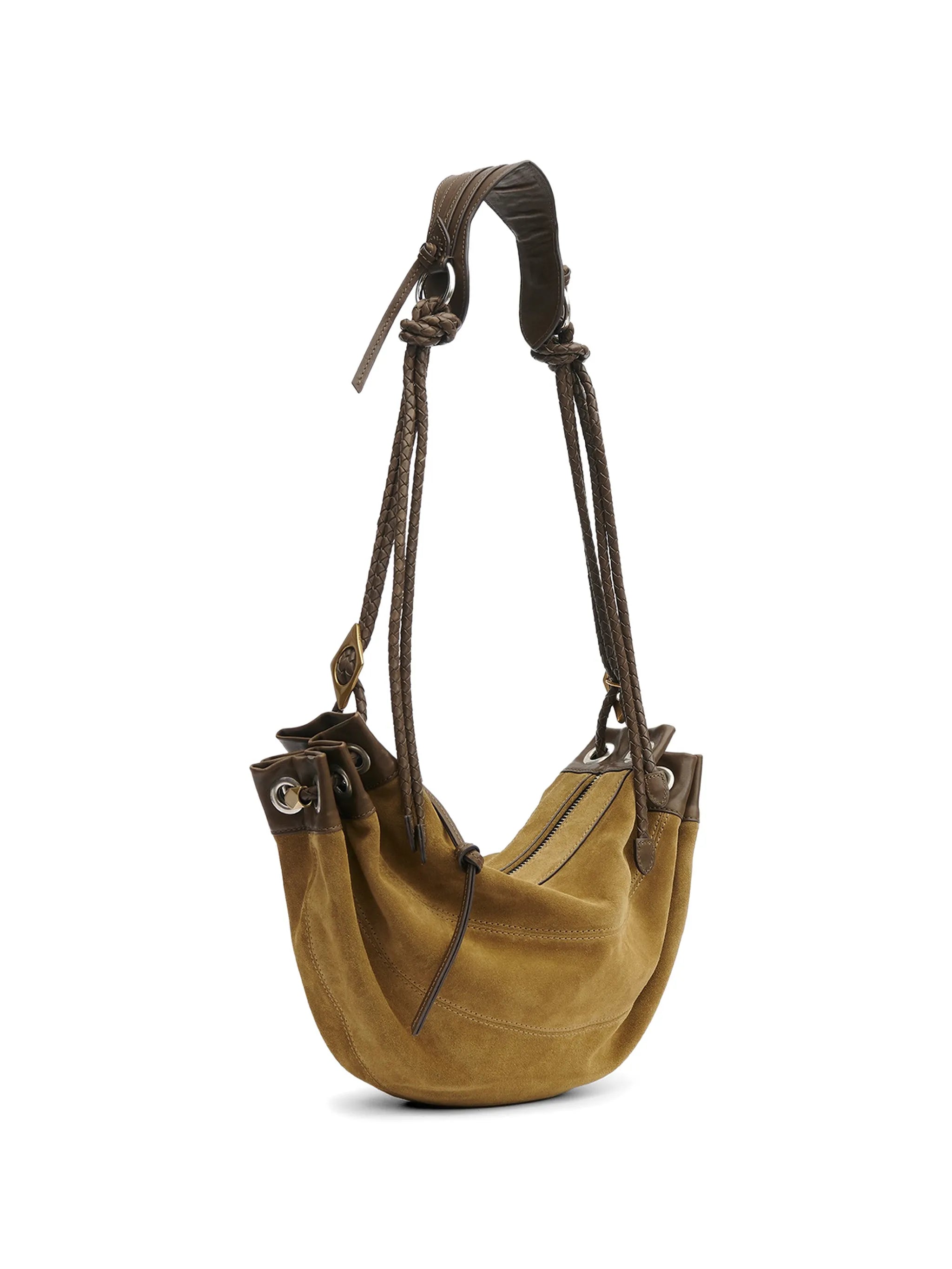 medium Maia half-moon braided shoulder bag