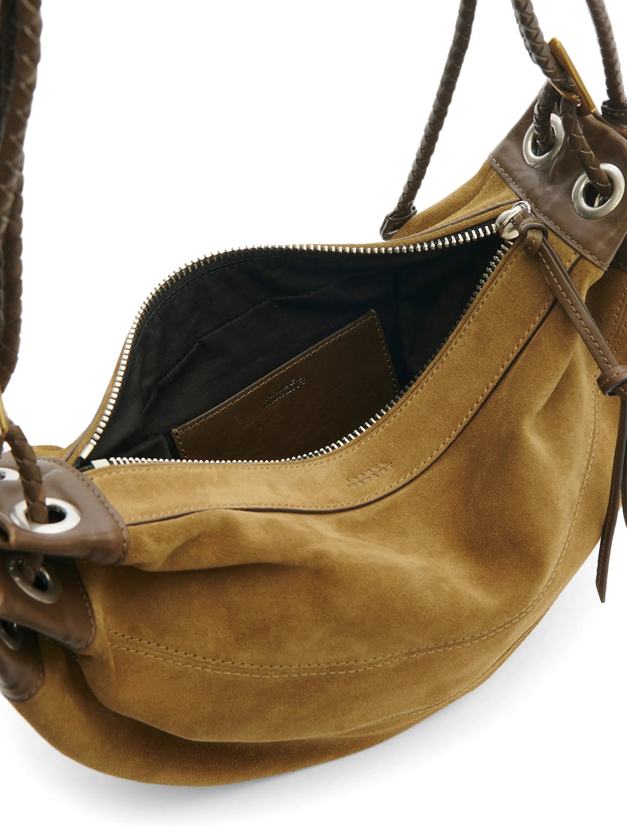 medium Maia half-moon braided shoulder bag