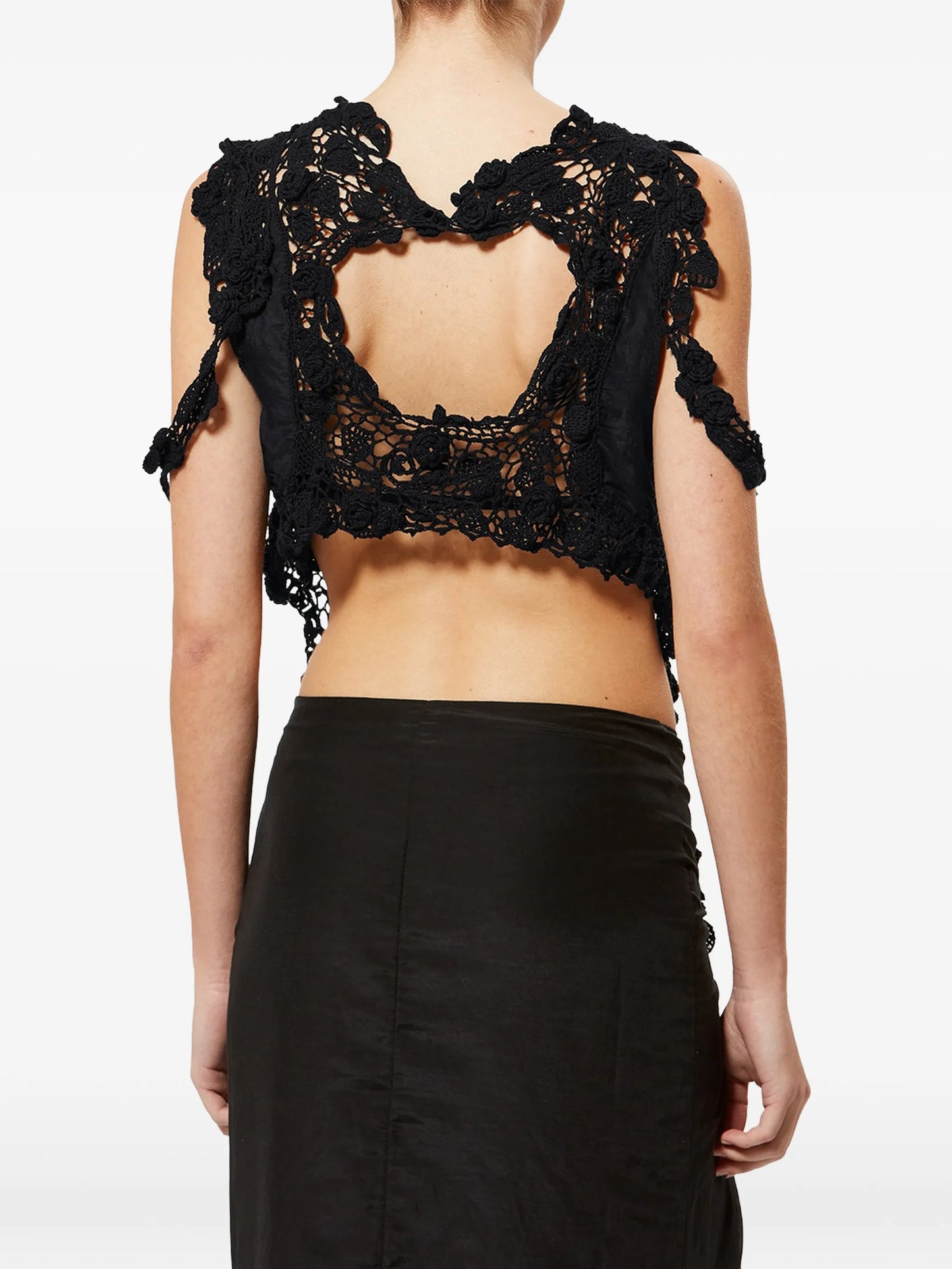 Vana crochet V-neck top