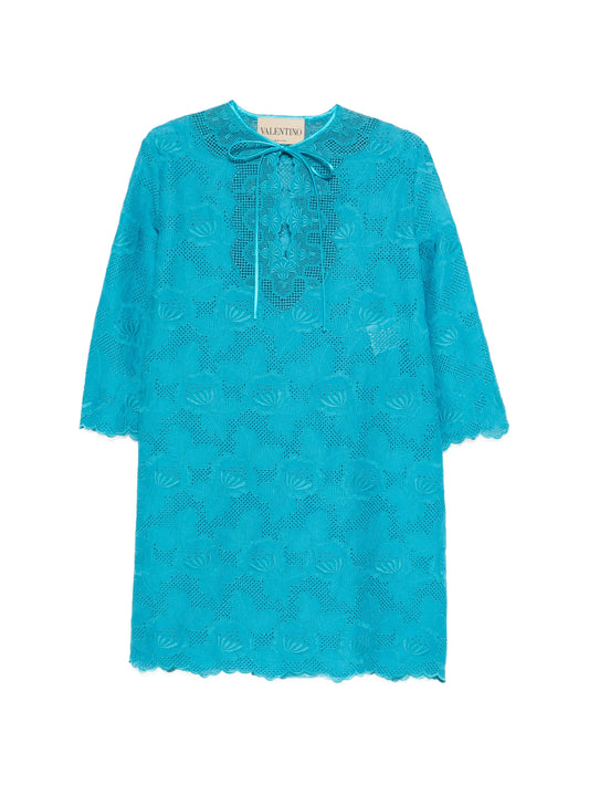 broderie anglaise mini dress