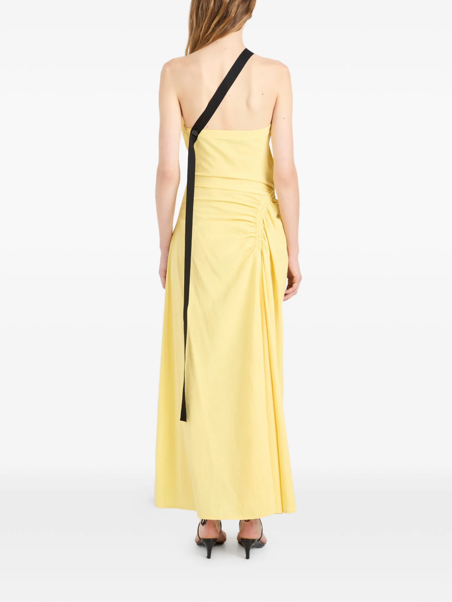 Sirena crinkled one-shoulder maxi dress