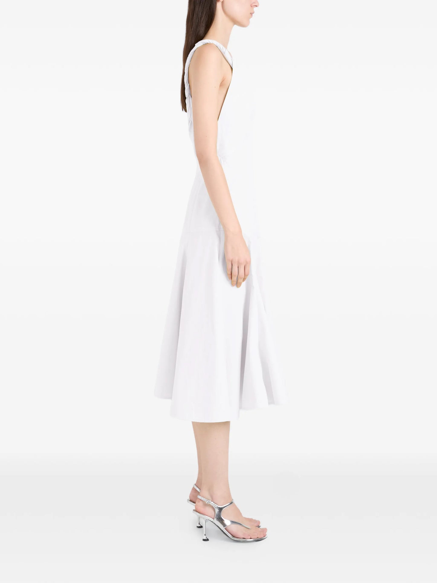 Leo twisted-strap midi dress