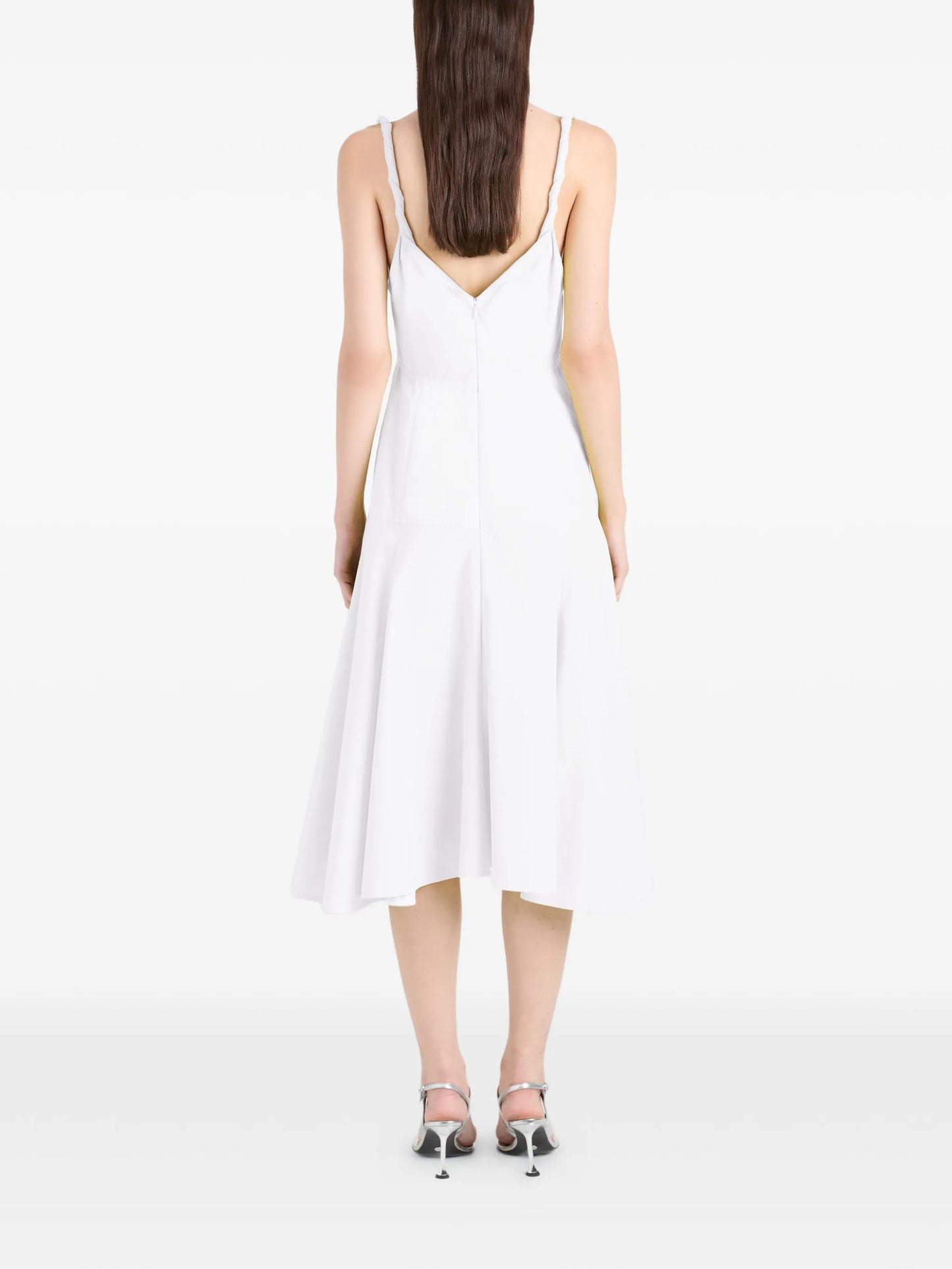 Leo twisted-strap midi dress