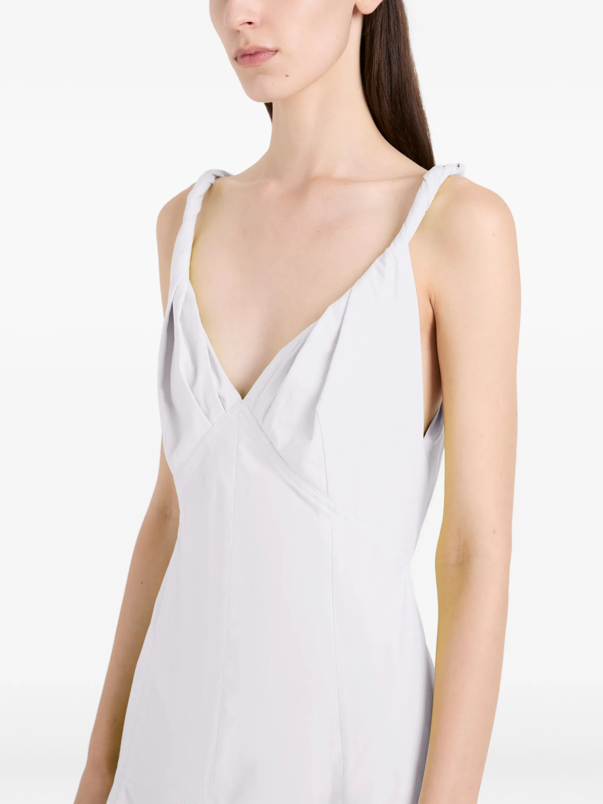 Leo twisted-strap midi dress