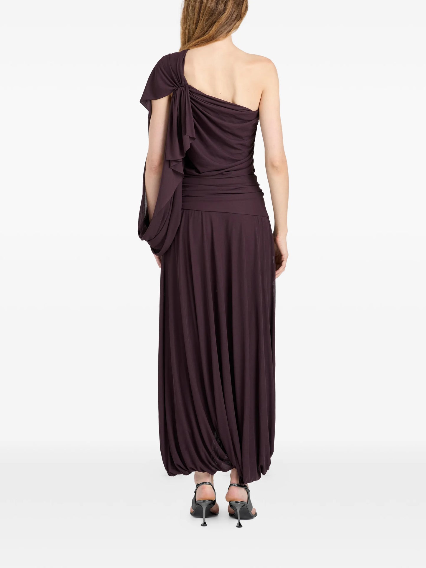 Gabri one-shoulder pleated midi dress