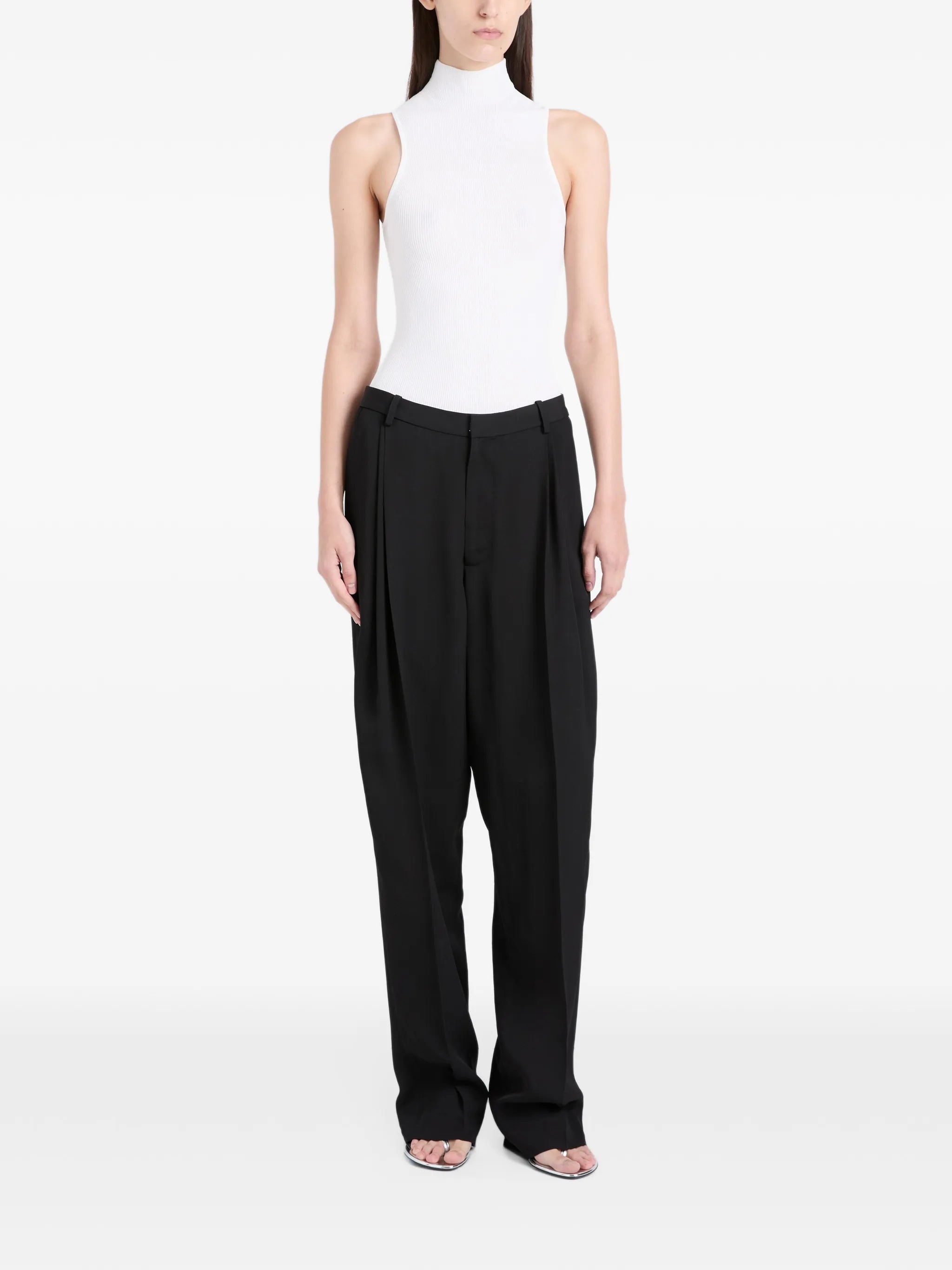 Clementina trousers in viscose twill