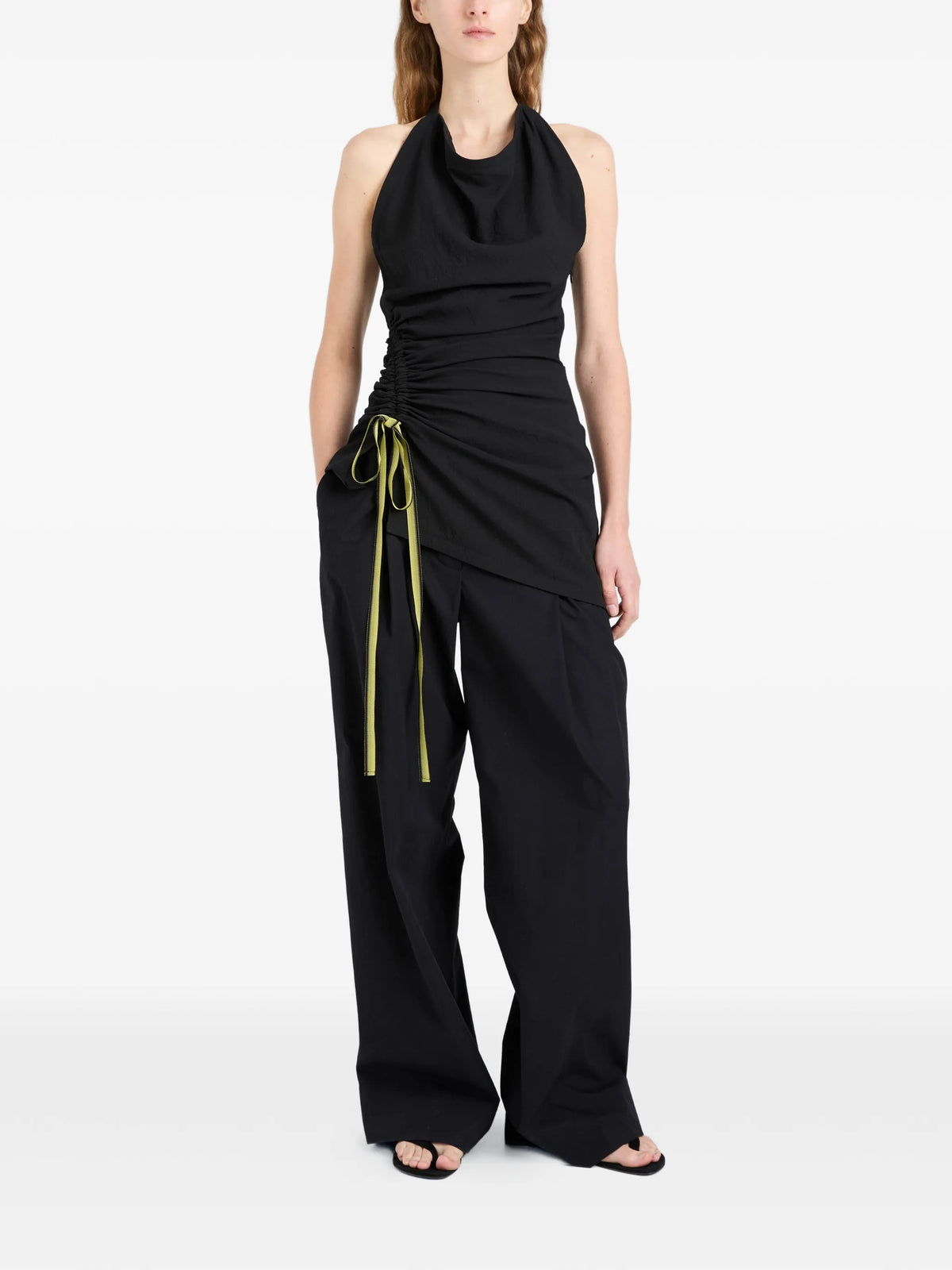 Melia top in crinkle linen viscose