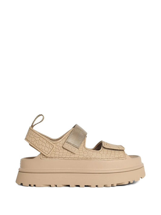 GoldenGlow strap sandals