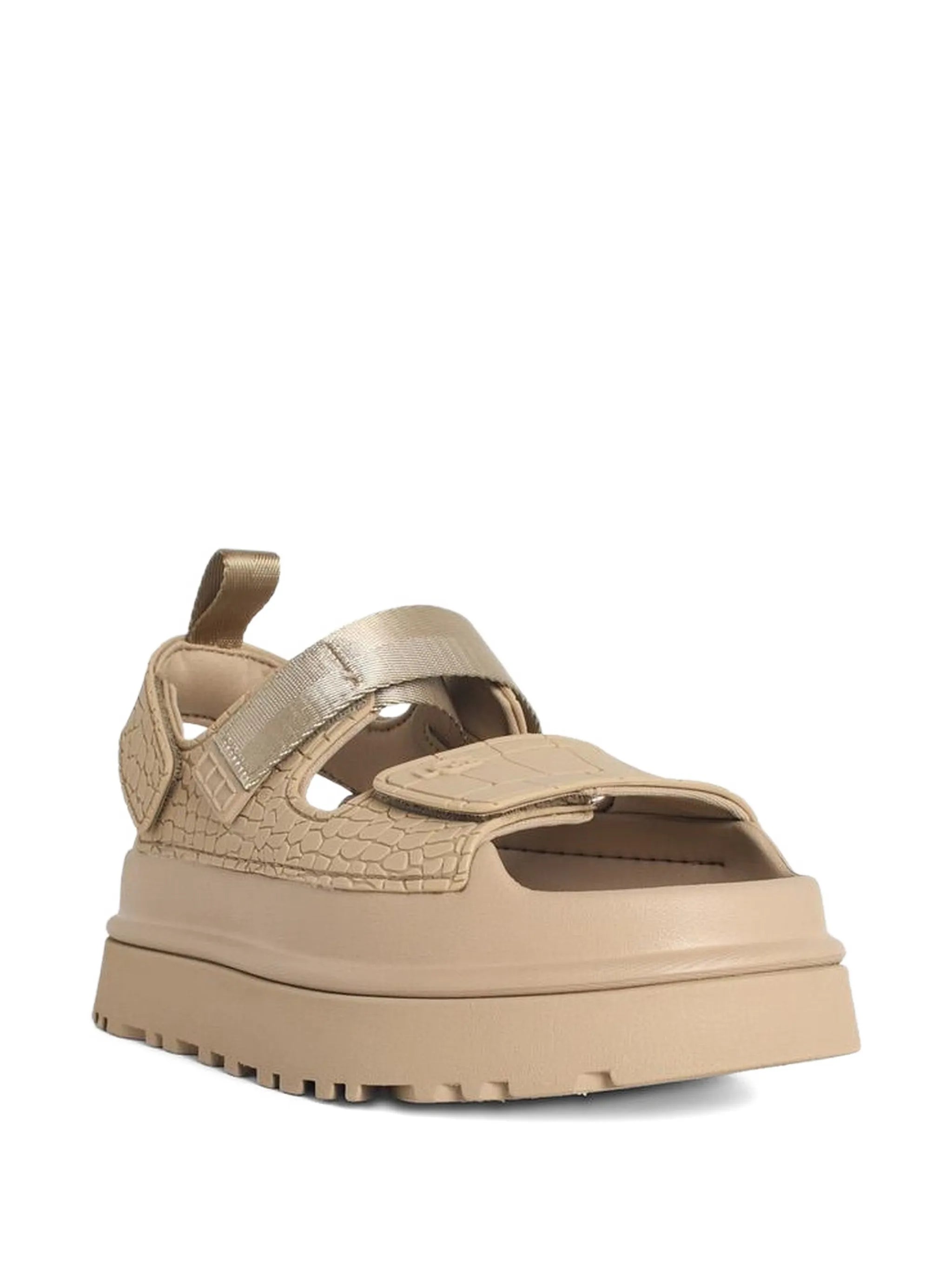 GoldenGlow strap sandals