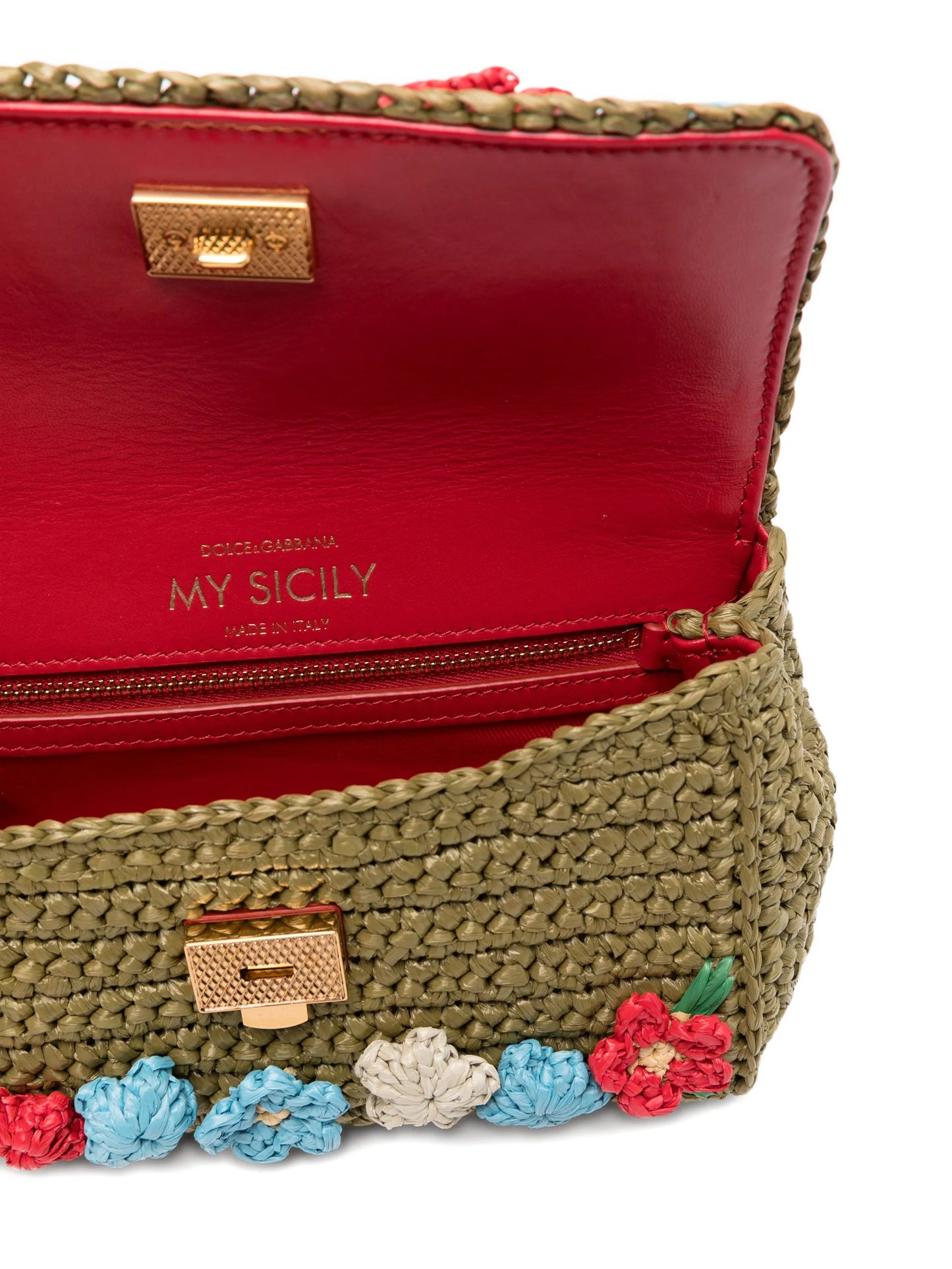 My Sicily raffia crochet tote bag