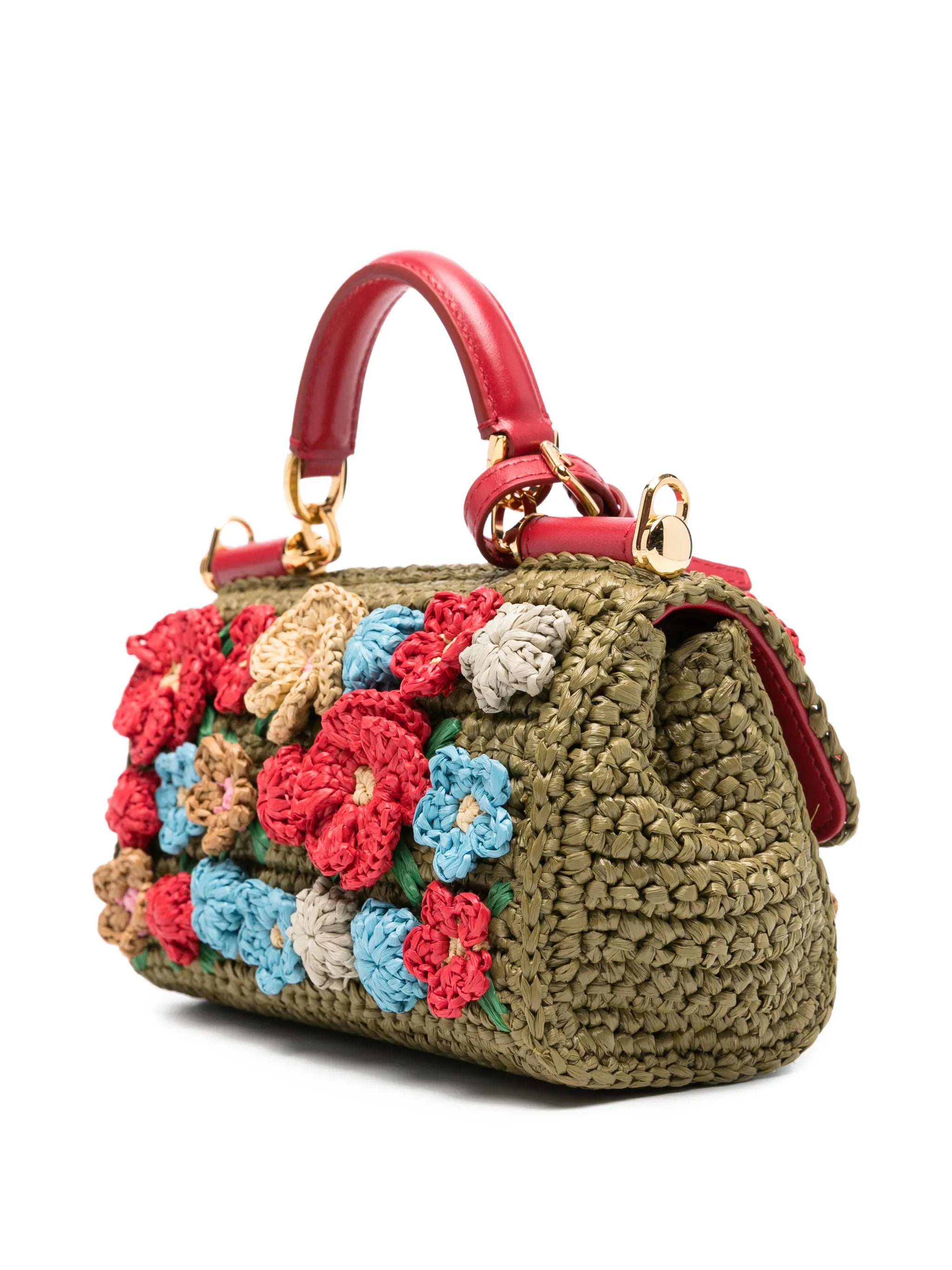 My Sicily raffia crochet tote bag