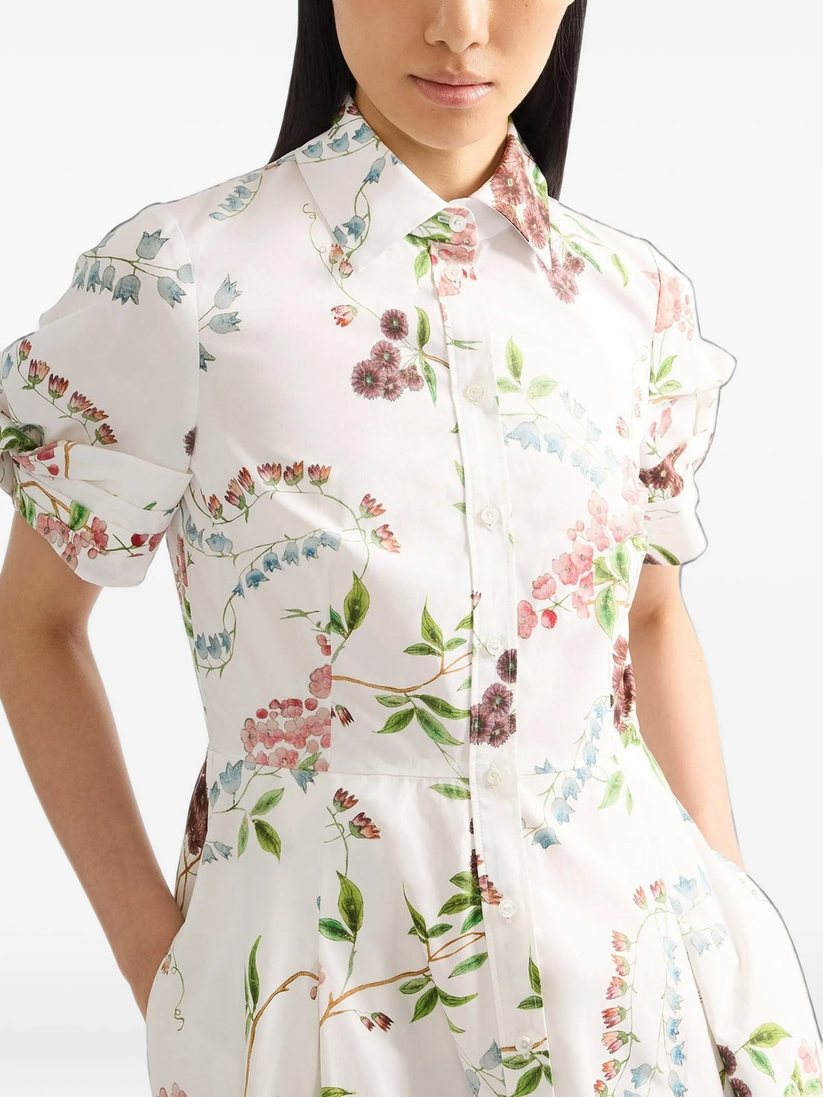 floral-print midi dress
