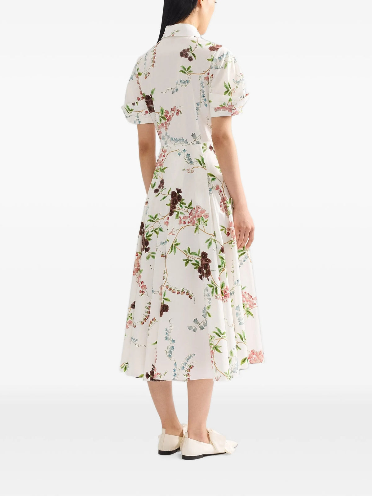 floral-print midi dress